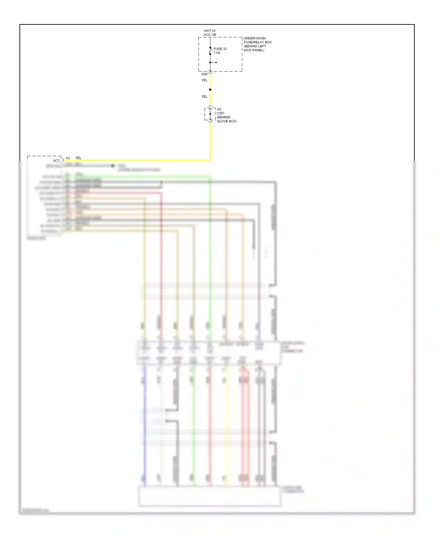 Wiring diagram shielded wire for Honda Accord VII facelift (2005-2008) (1 of 1)