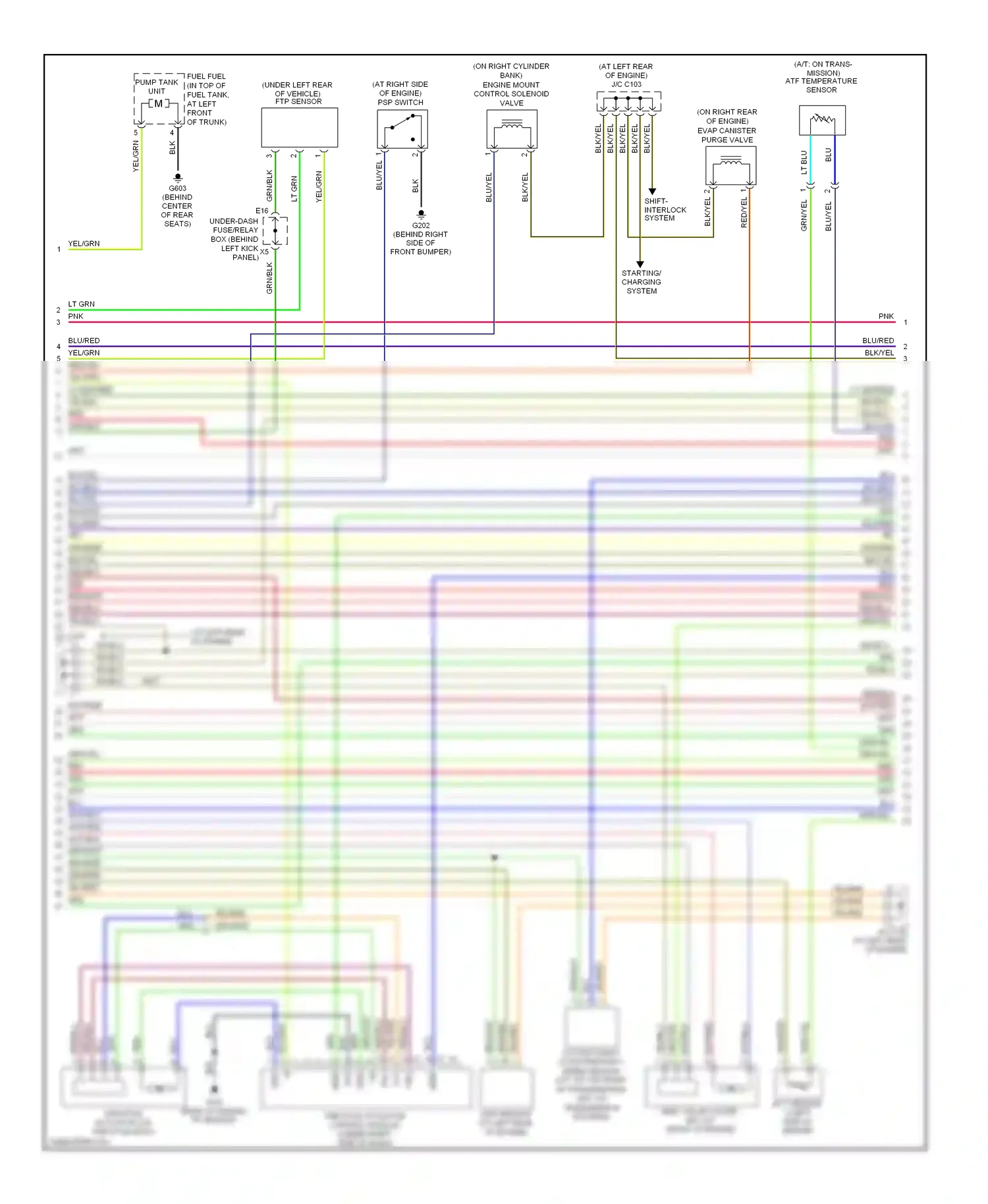 Wiring diagram shift interlock system for Honda Accord VII facelift (2005-2008) (3 of 4)