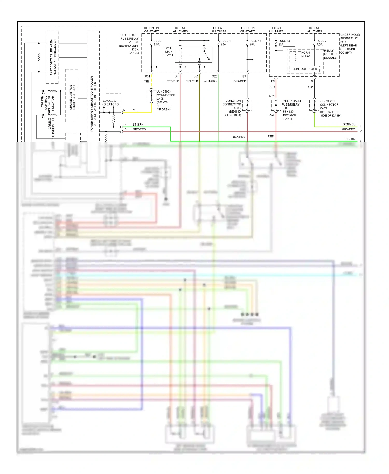 Wiring diagram sw input for Honda Accord VII facelift (2005-2008) (1 of 1)
