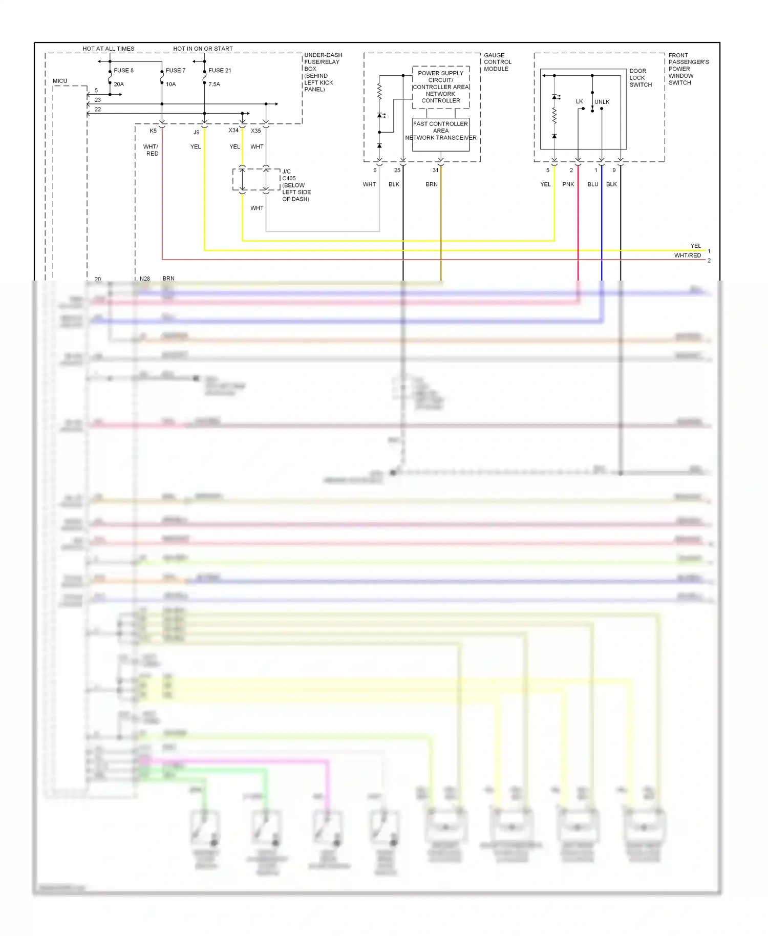 Wiring diagram trunk switch for Honda Accord VII facelift (2005-2008) (2 of 7)