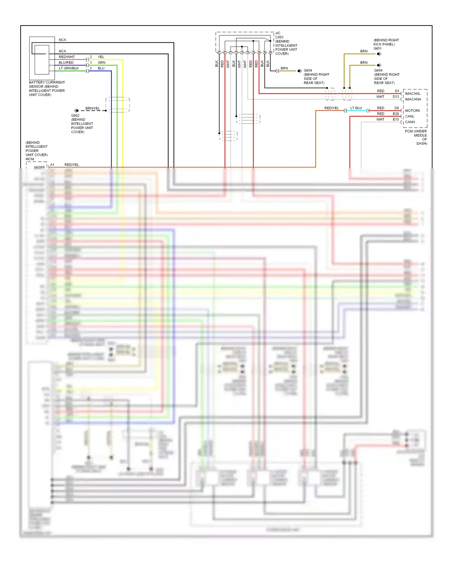 Wiring diagram v phase motor current sensor for Honda Accord VII facelift (2005-2008) (1 of 1)