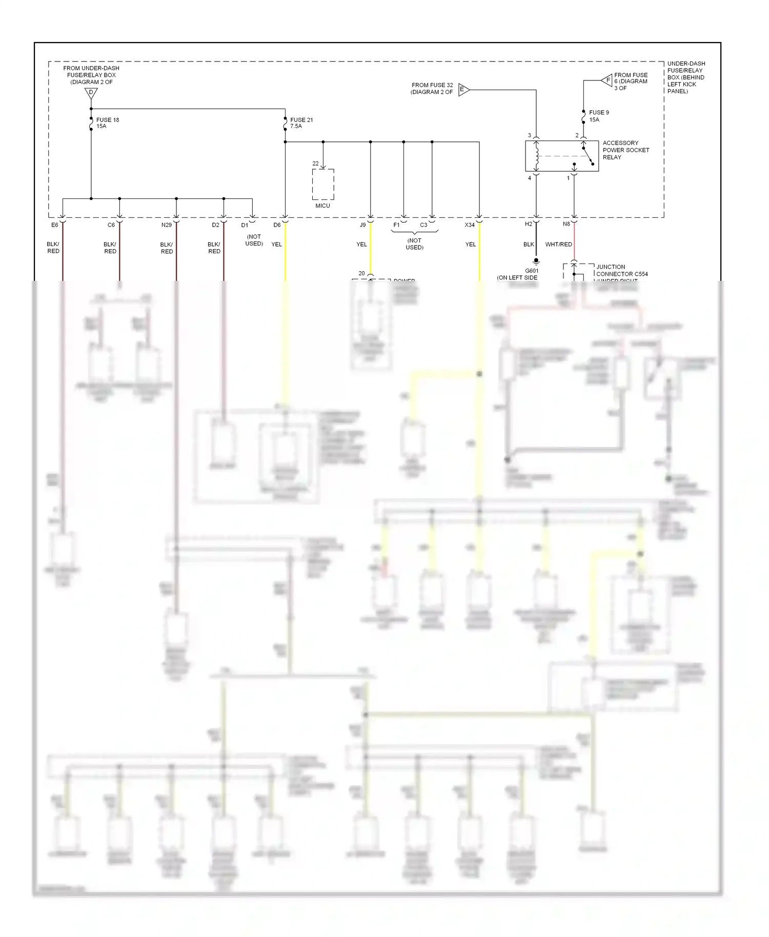 Wiring diagram vsa modulator control unit for Honda Accord VII facelift (2005-2008) (2 of 2)