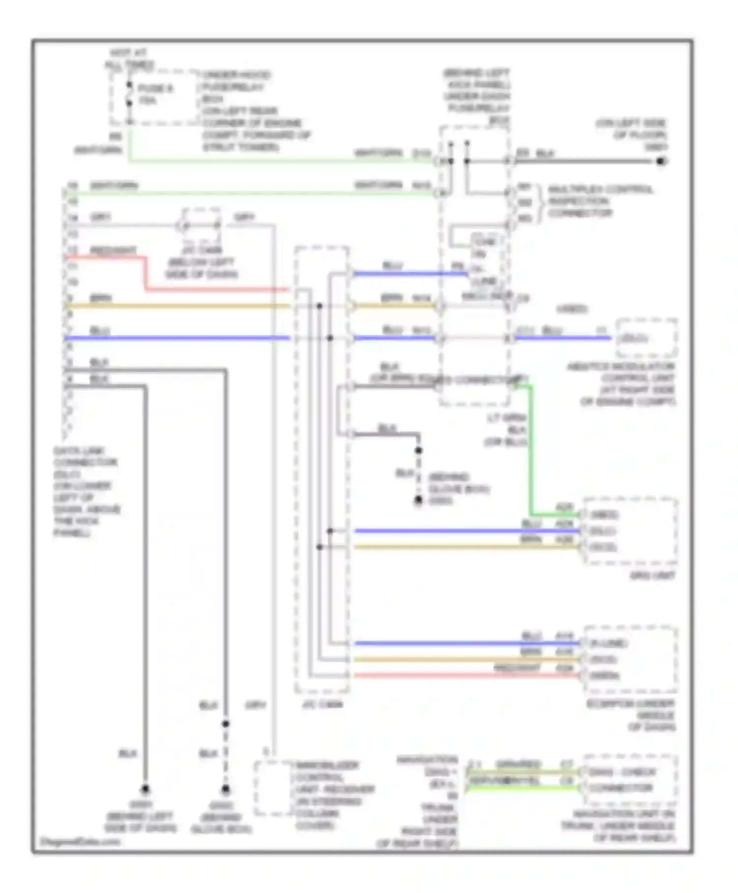 Accord Honda VII (2002-2006): 3.0l, data link connector circuit