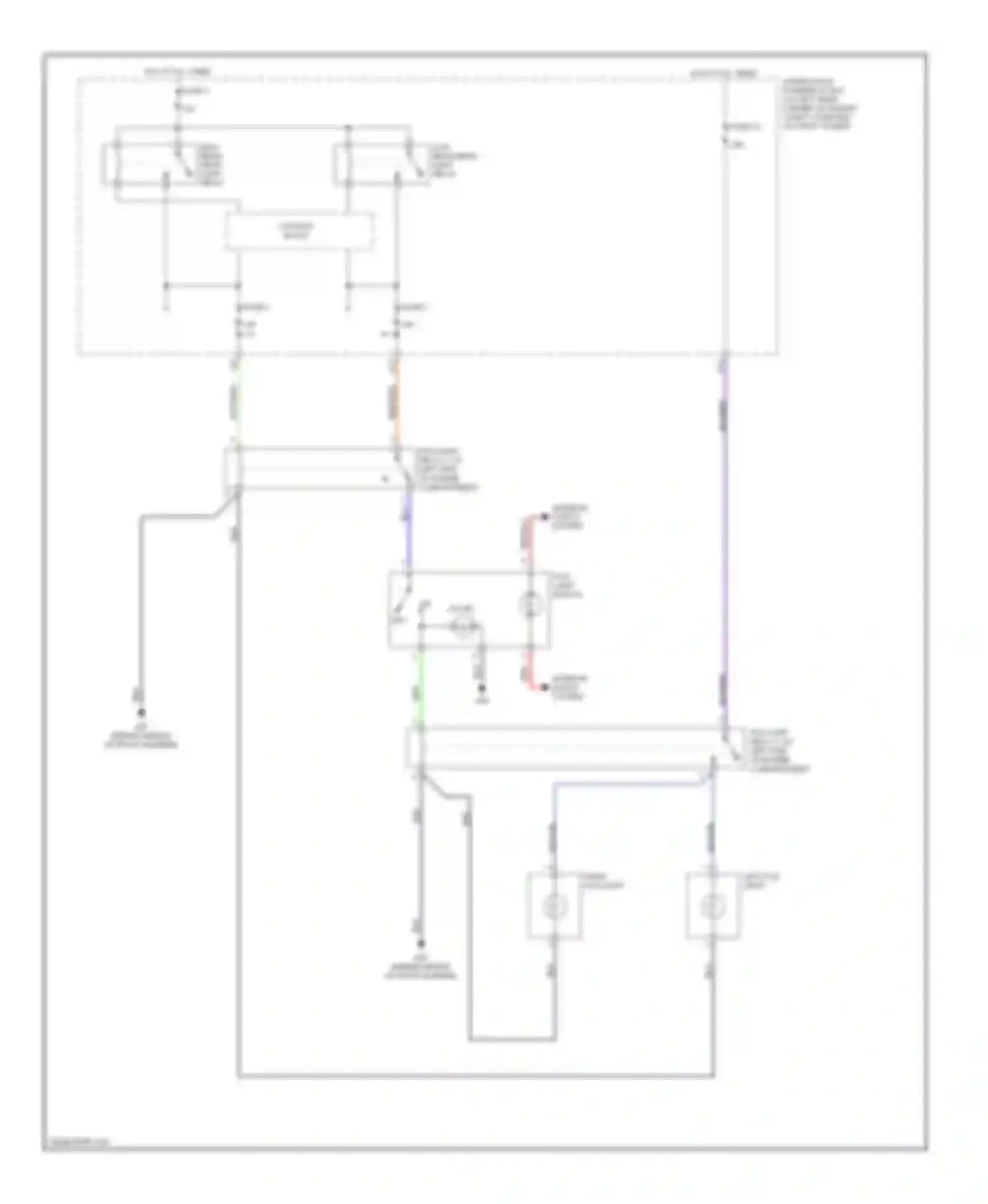 Accord Honda VII (2002-2006): Fog lamp circuit, except hybrid