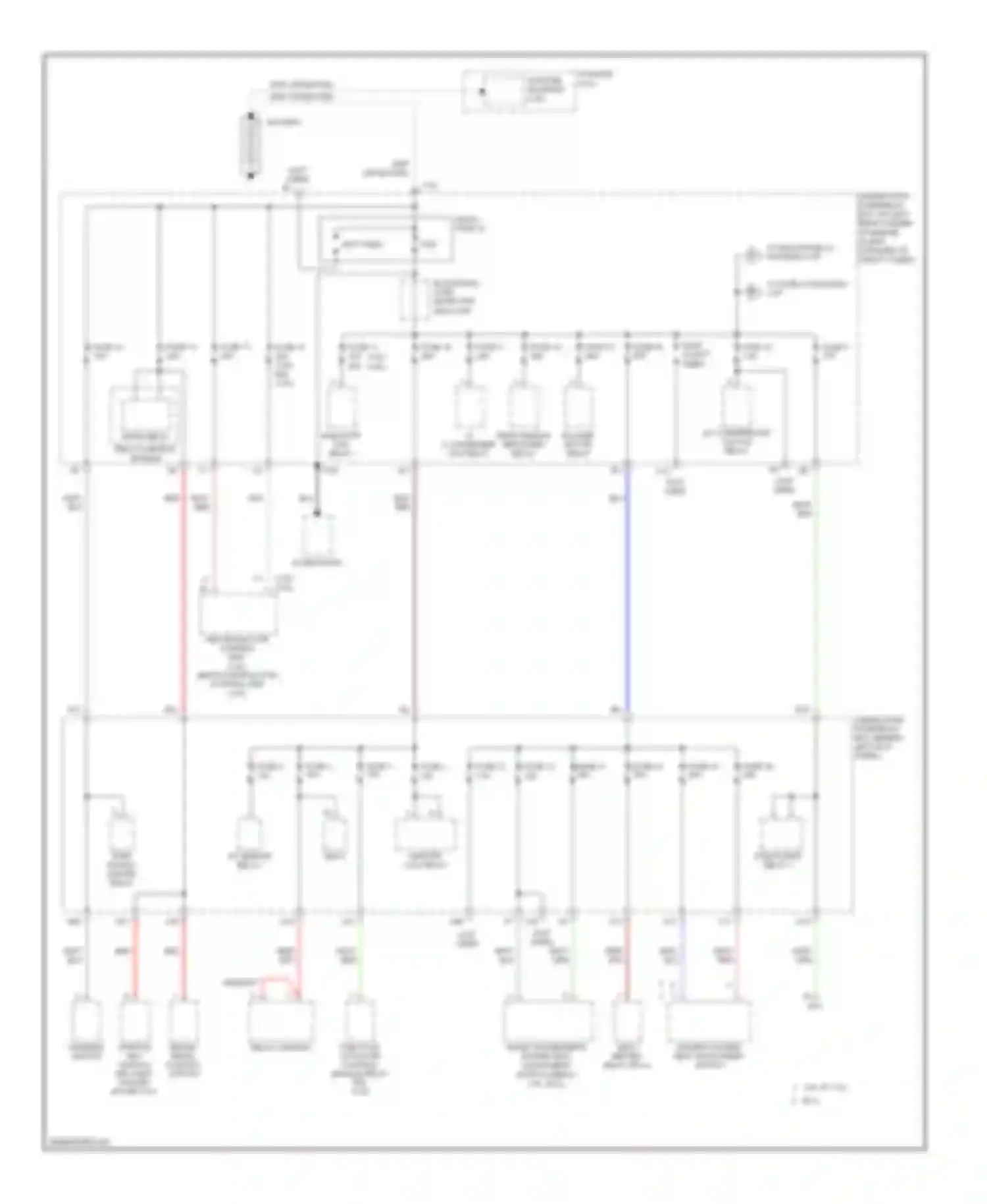 Accord Honda VII (2002-2006): Power distribution circuit (1 of 4)