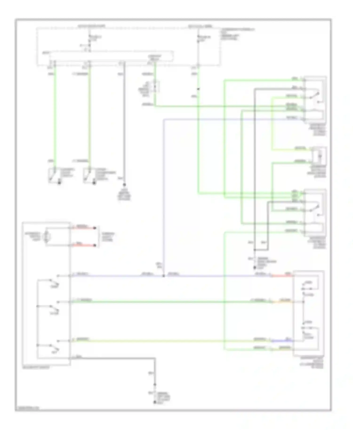 Accord Honda VII (2002-2006): Power top/sunroof circuit, sedan