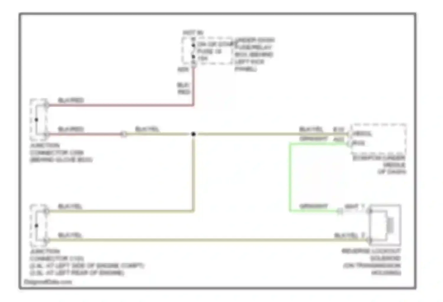 Accord Honda VII (2002-2006): Reverse lockout circuit