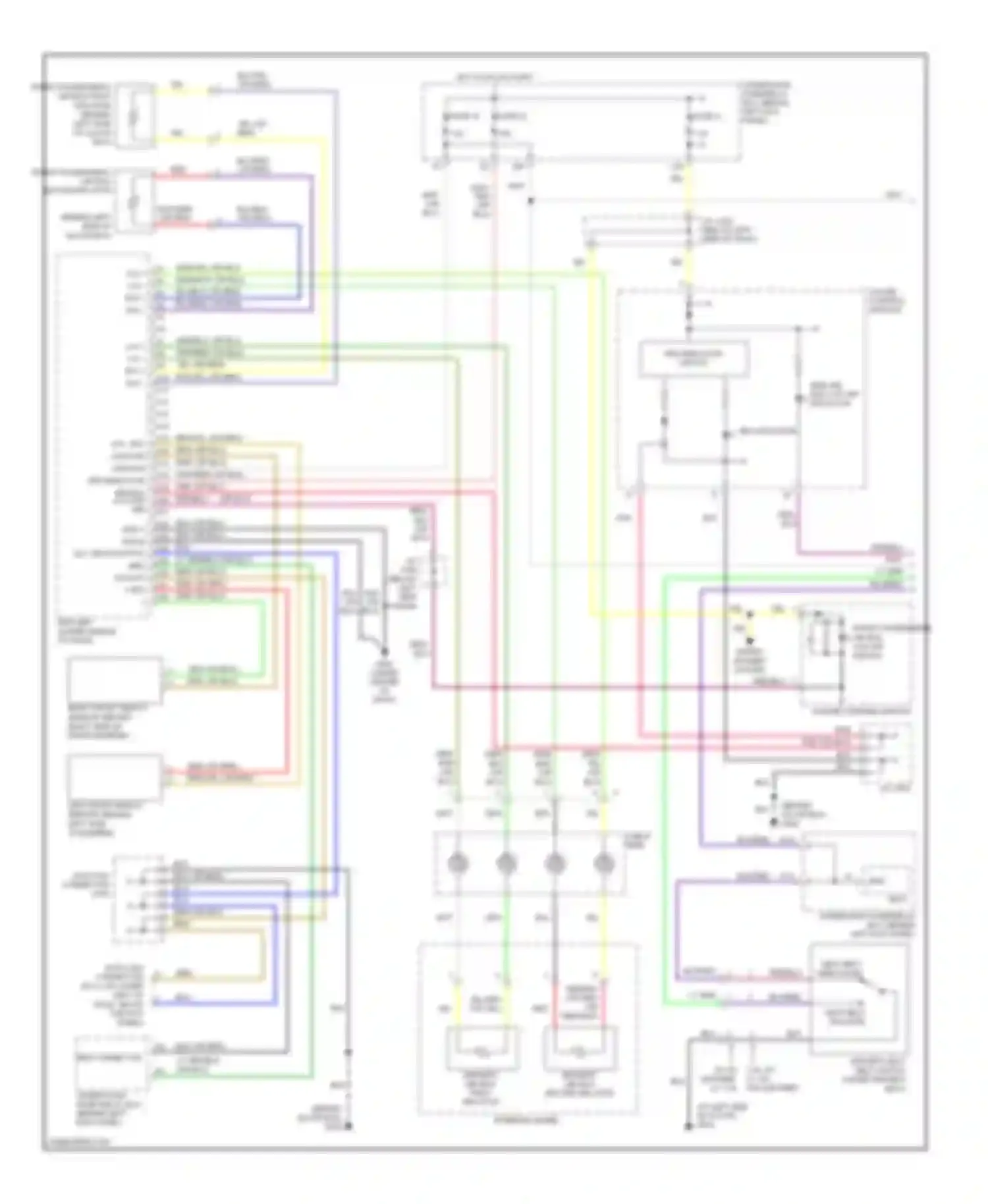 Accord Honda VII (2002-2006): Supplemental restraints circuit, except hybrid (1 of 2)