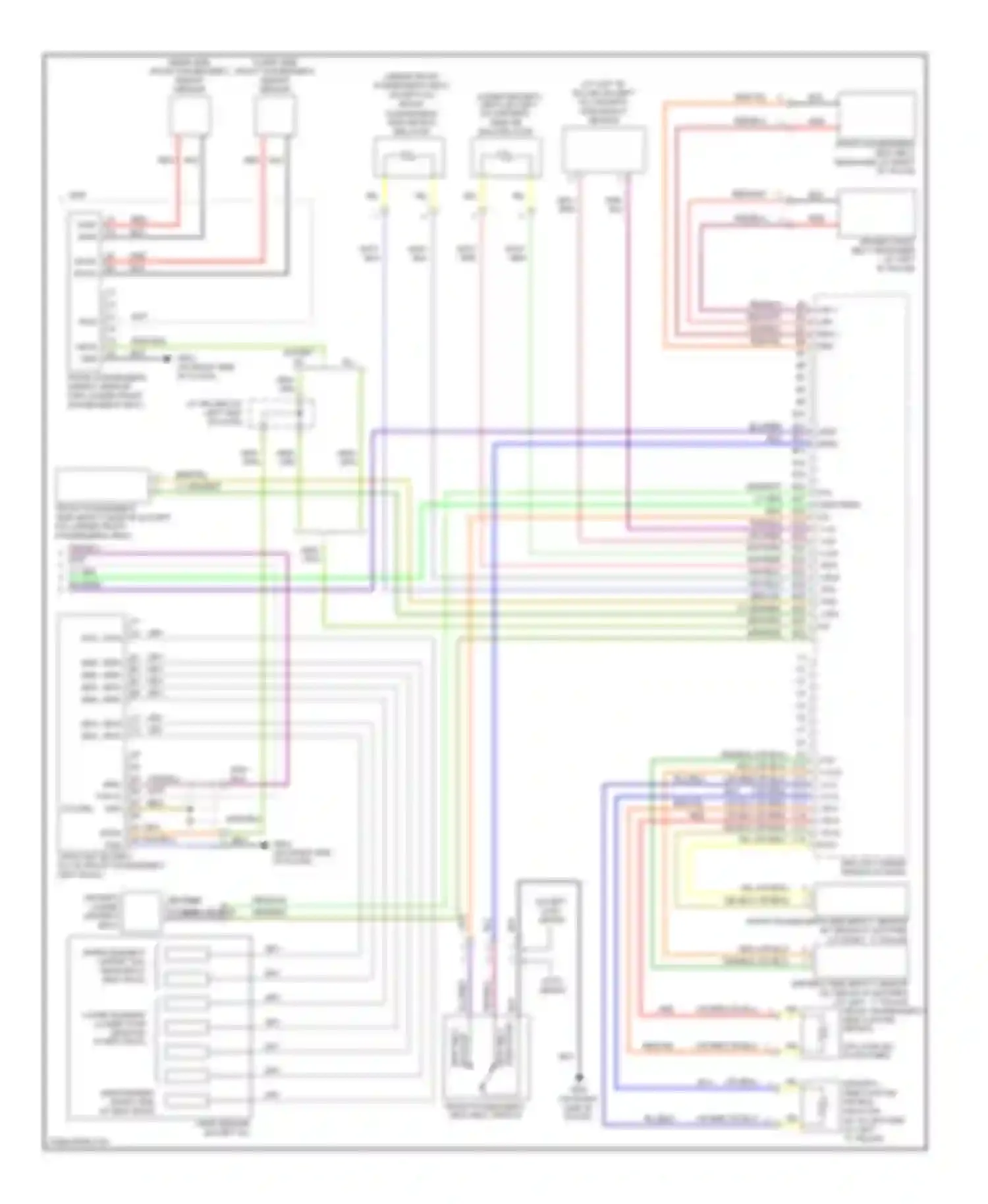 Accord Honda VII (2002-2006): Supplemental restraints circuit, except hybrid (2 of 2)