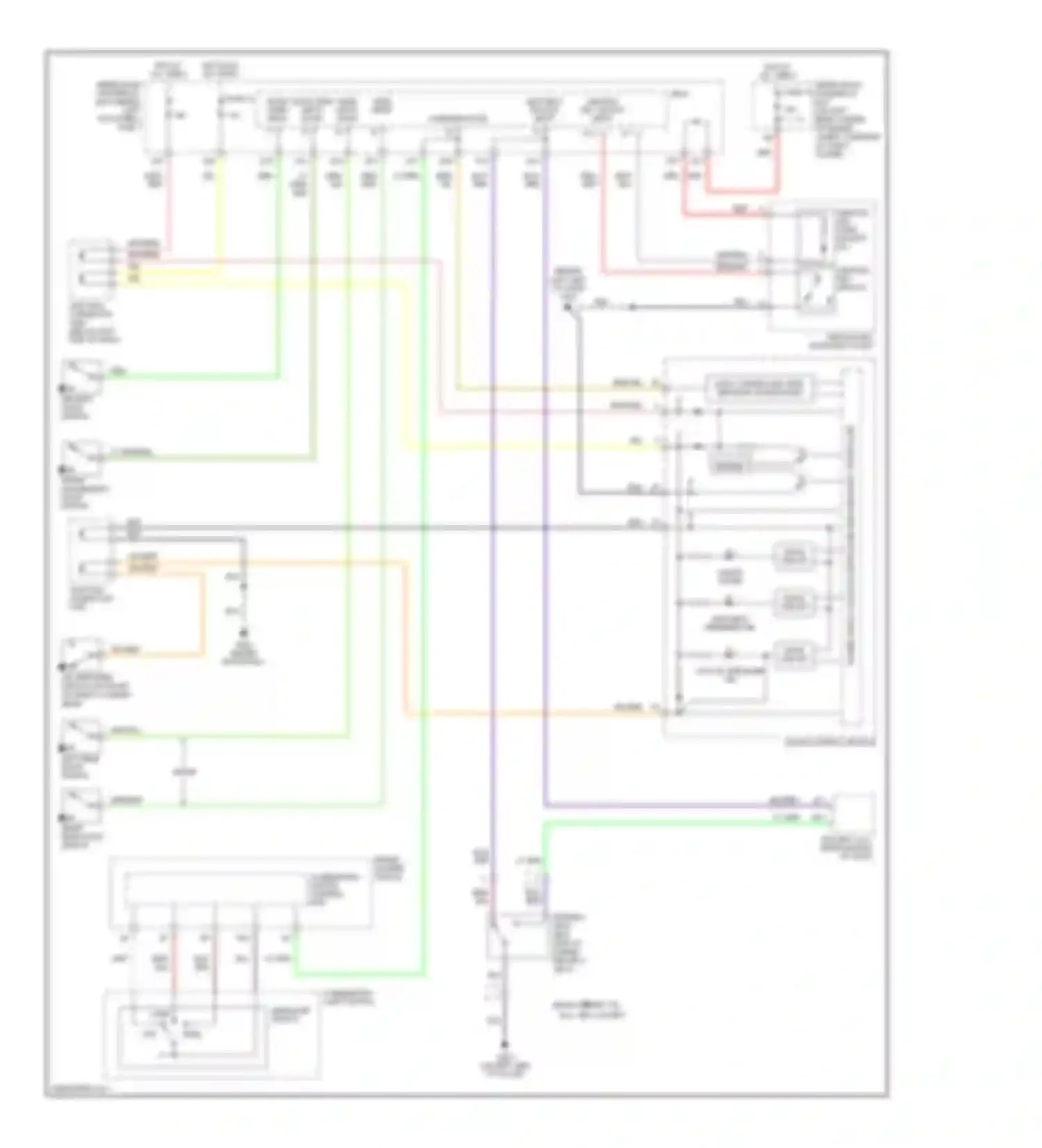 Accord Honda VII (2002-2006): Warning systems circuit, except hybrid