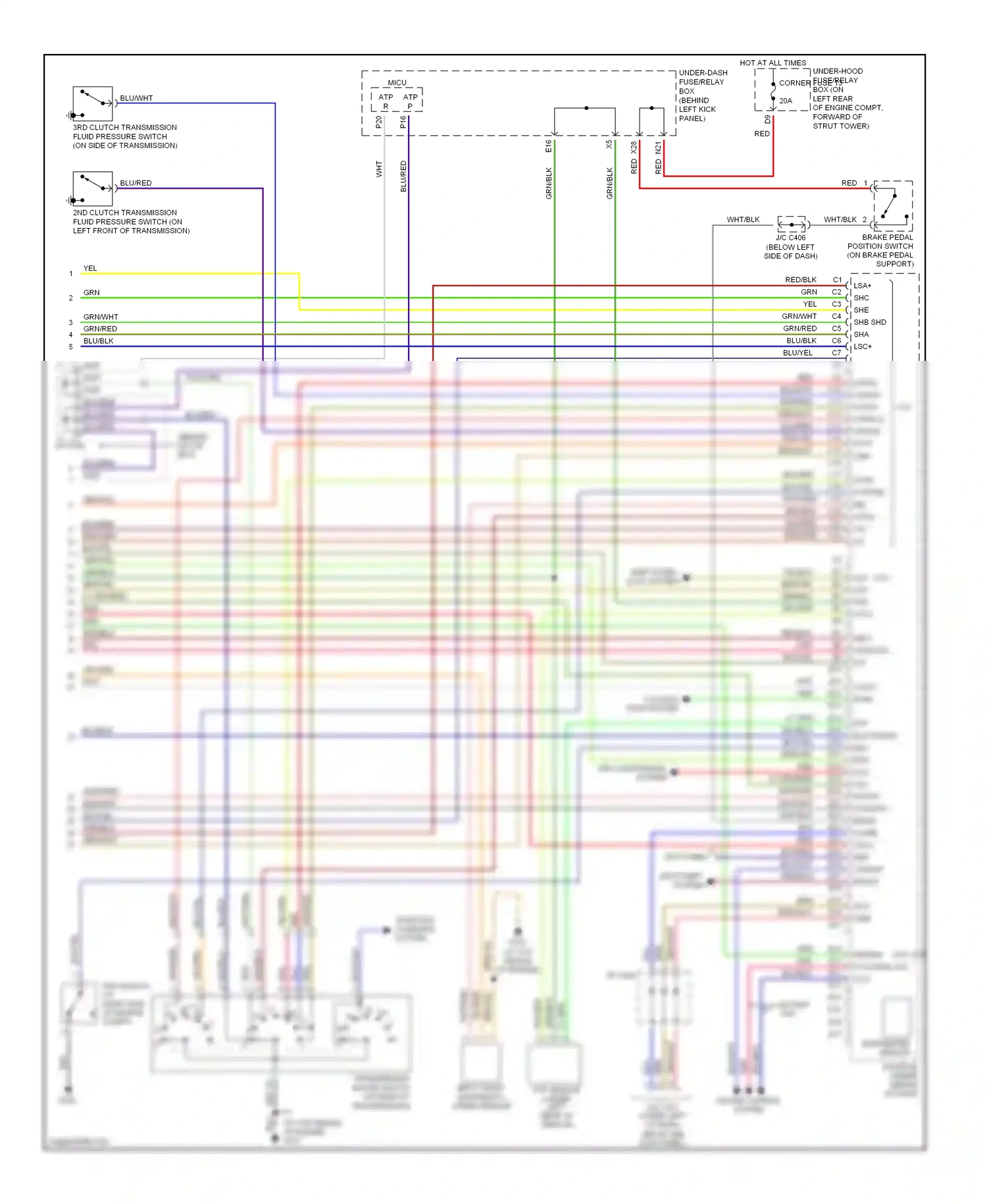 Wiring diagram barometer sensor for Honda Accord VII (2002-2006) (1 of 2)