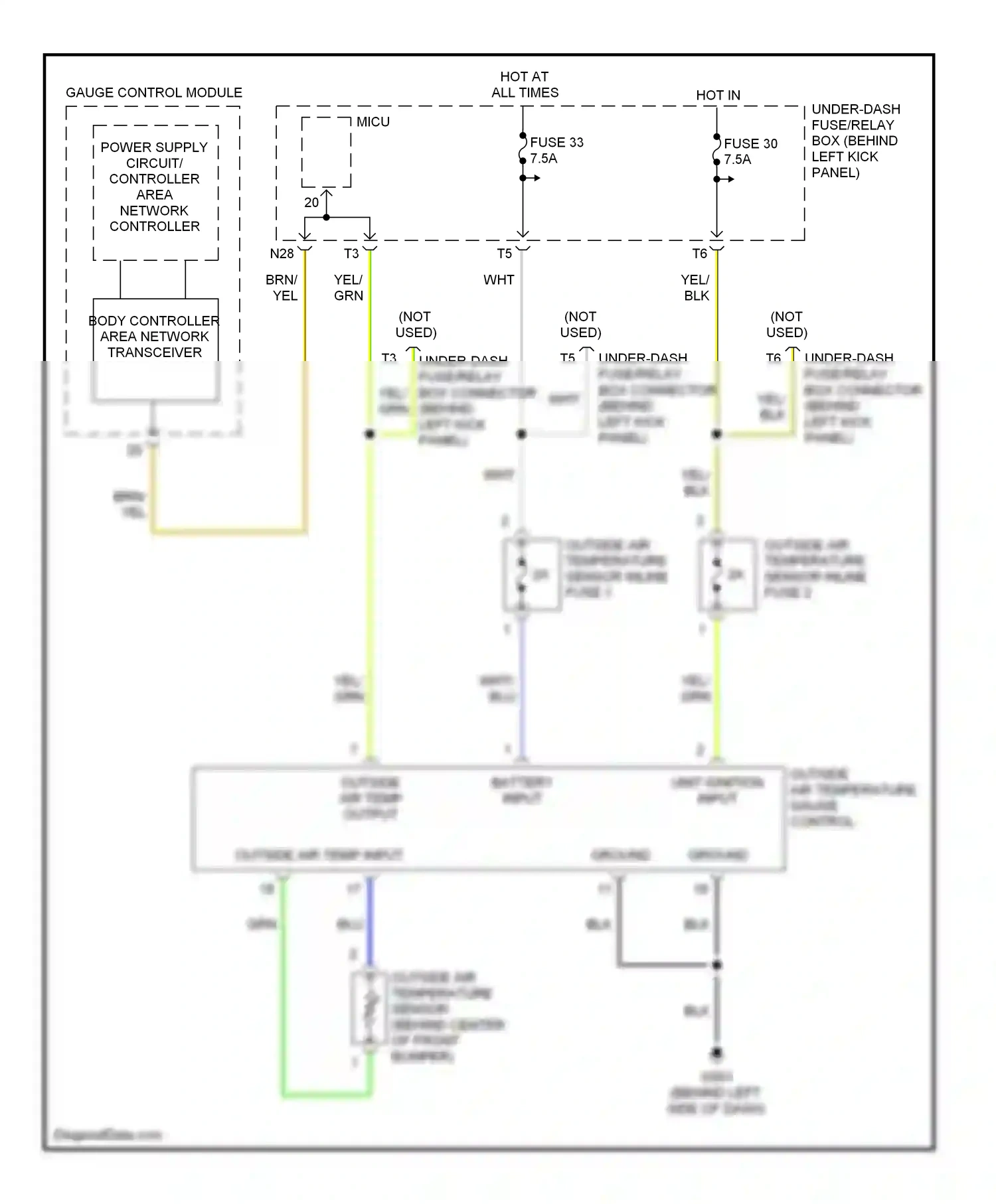 Wiring diagram battery input for Honda Accord VII (2002-2006) (1 of 1)