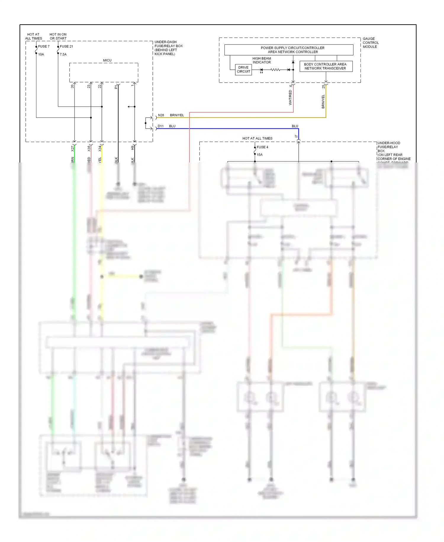 Wiring diagram body controller area network transceiver for Honda Accord VII (2002-2006) (4 of 8)