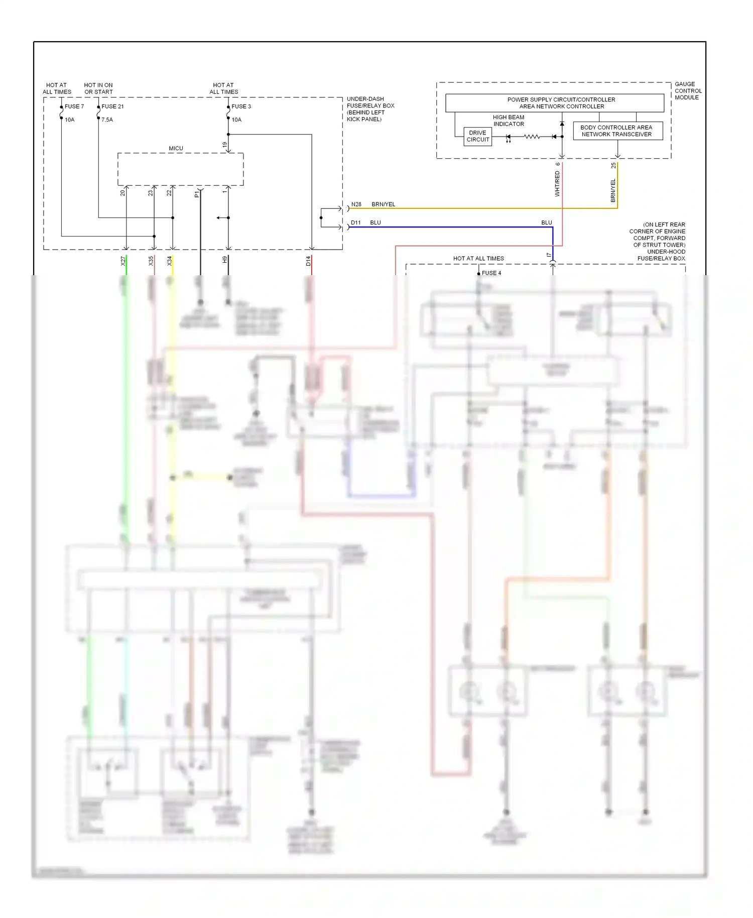 Wiring diagram body controller area network transceiver for Honda Accord VII (2002-2006) (5 of 8)