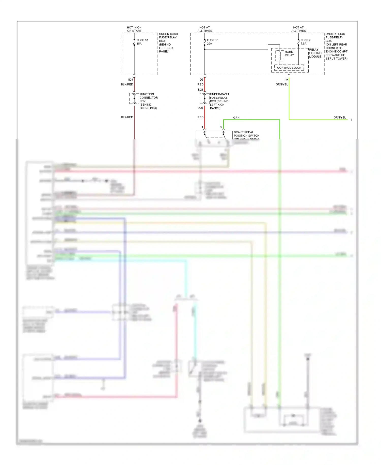 Wiring diagram control block for Honda Accord VII (2002-2006) (1 of 17)