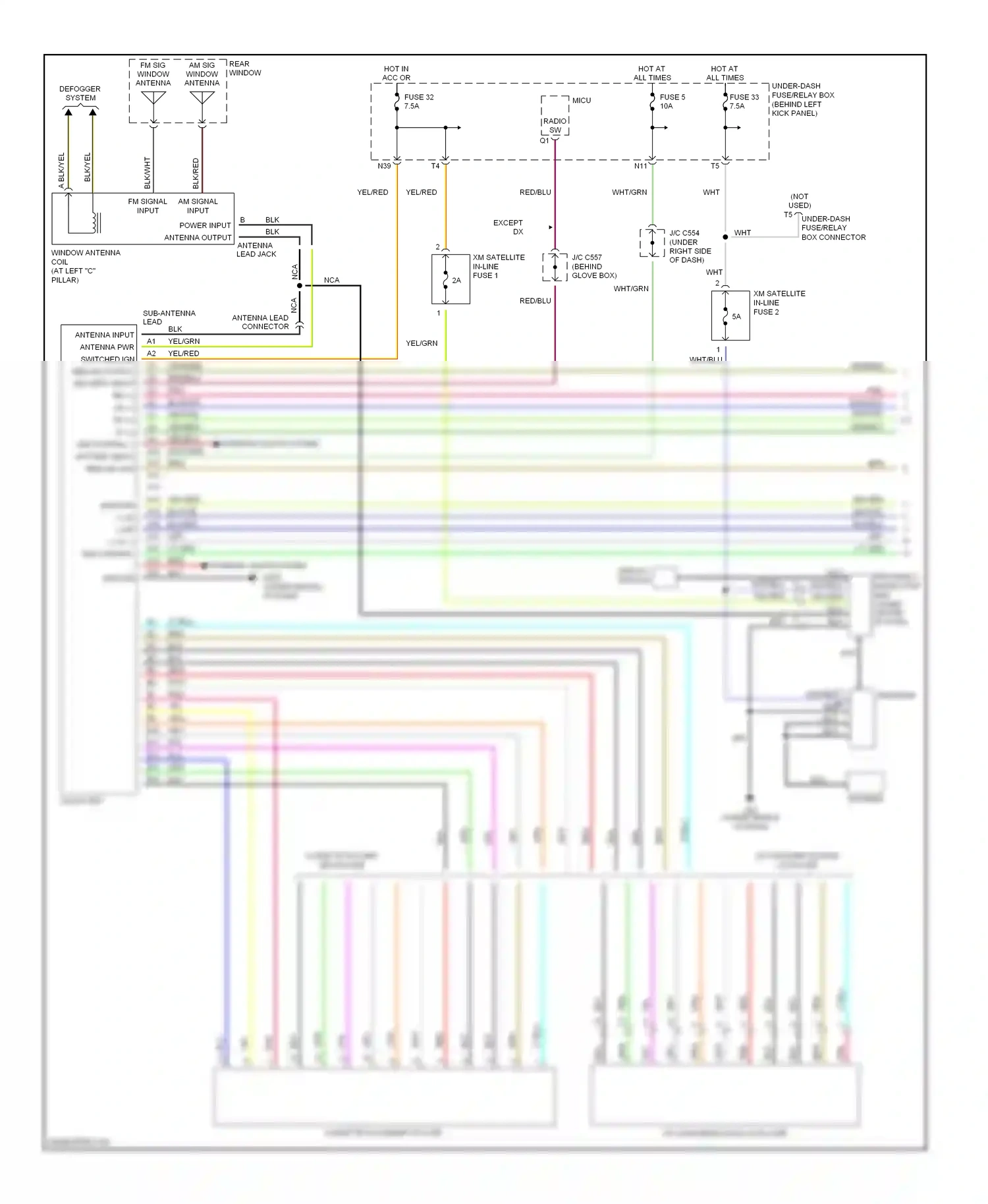 Wiring diagram defogger system for Honda Accord VII (2002-2006) (1 of 14)