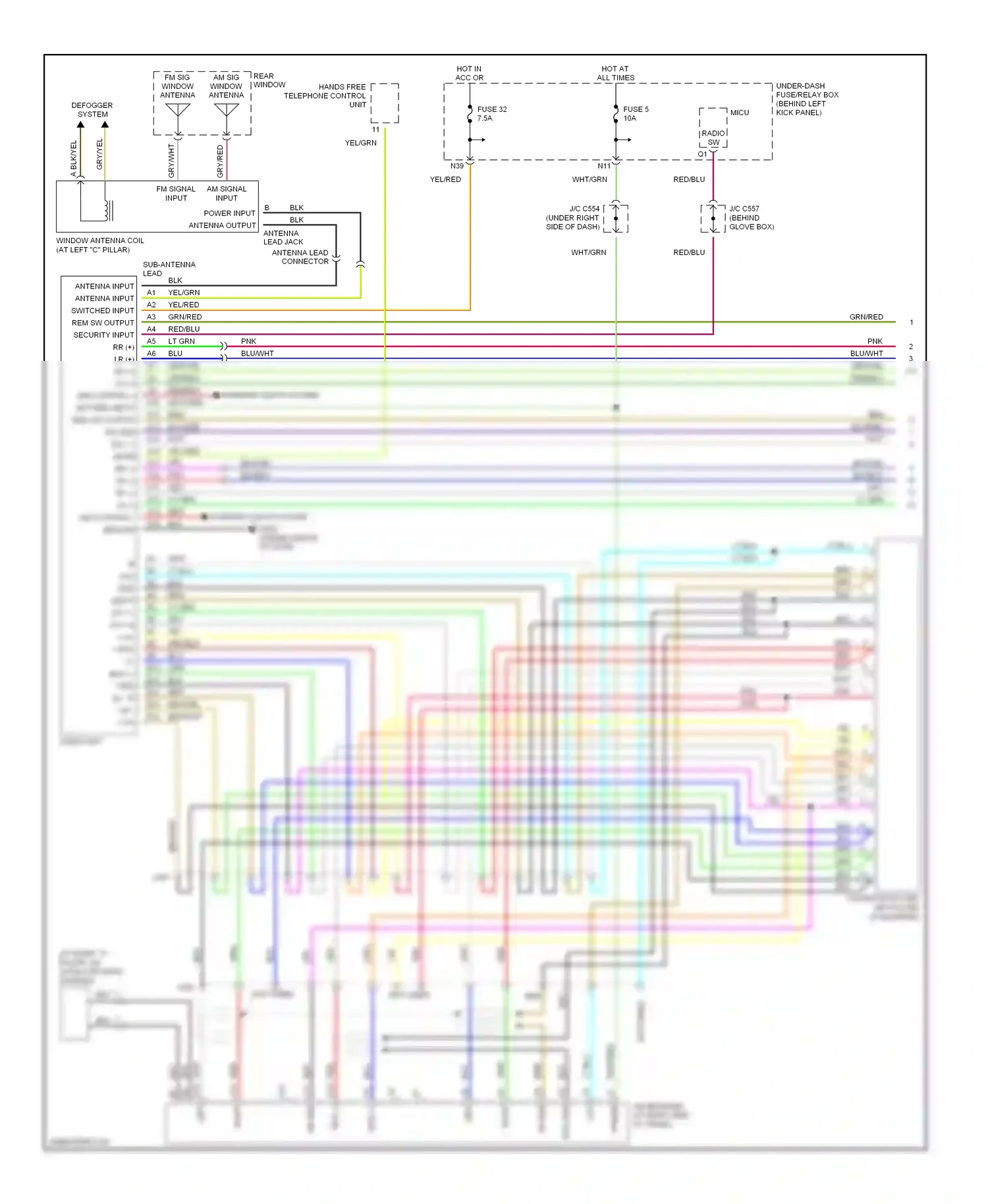 Wiring diagram defogger system for Honda Accord VII (2002-2006) (7 of 14)