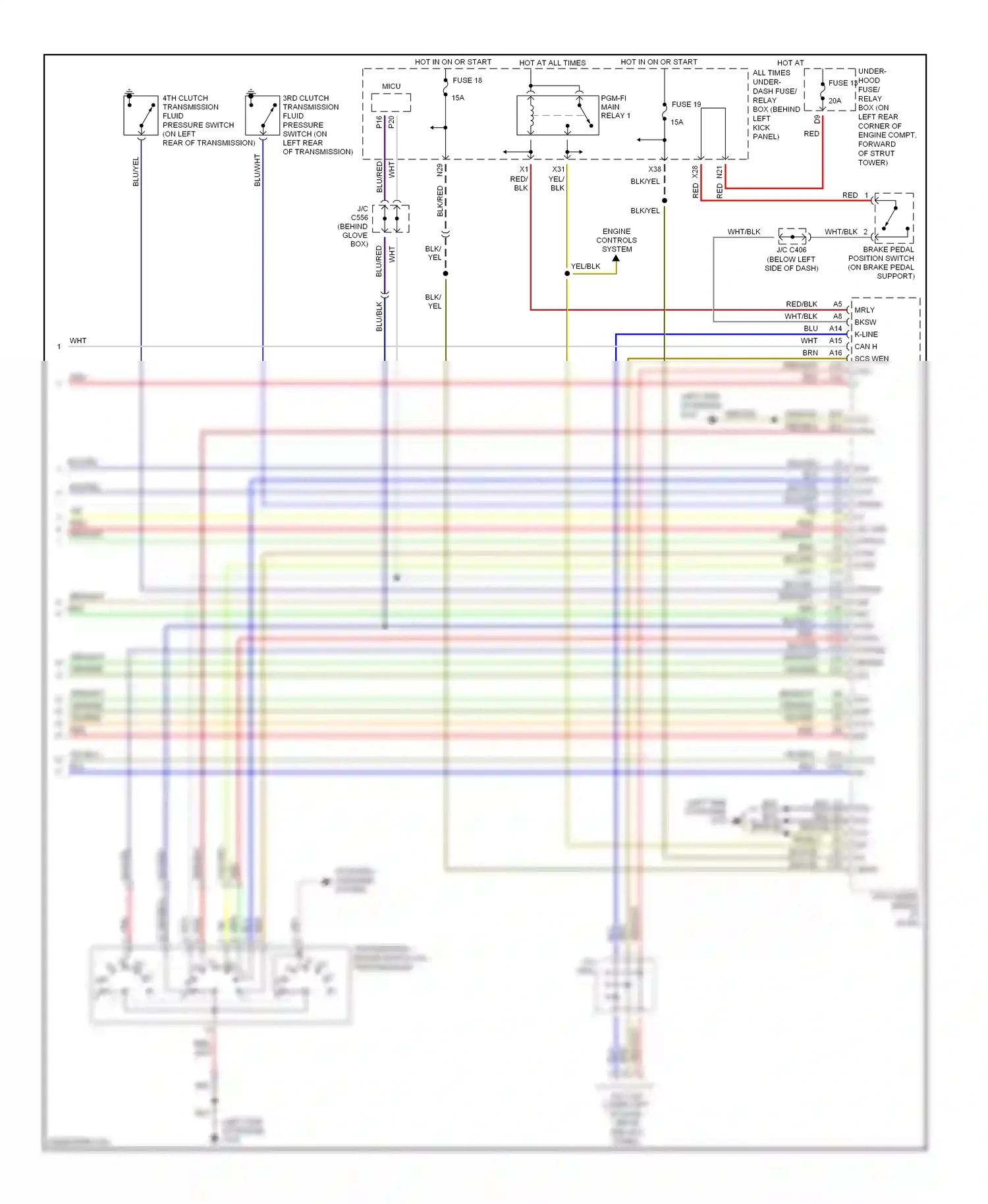 Wiring diagram engine controls system for Honda Accord VII (2002-2006) (5 of 6)