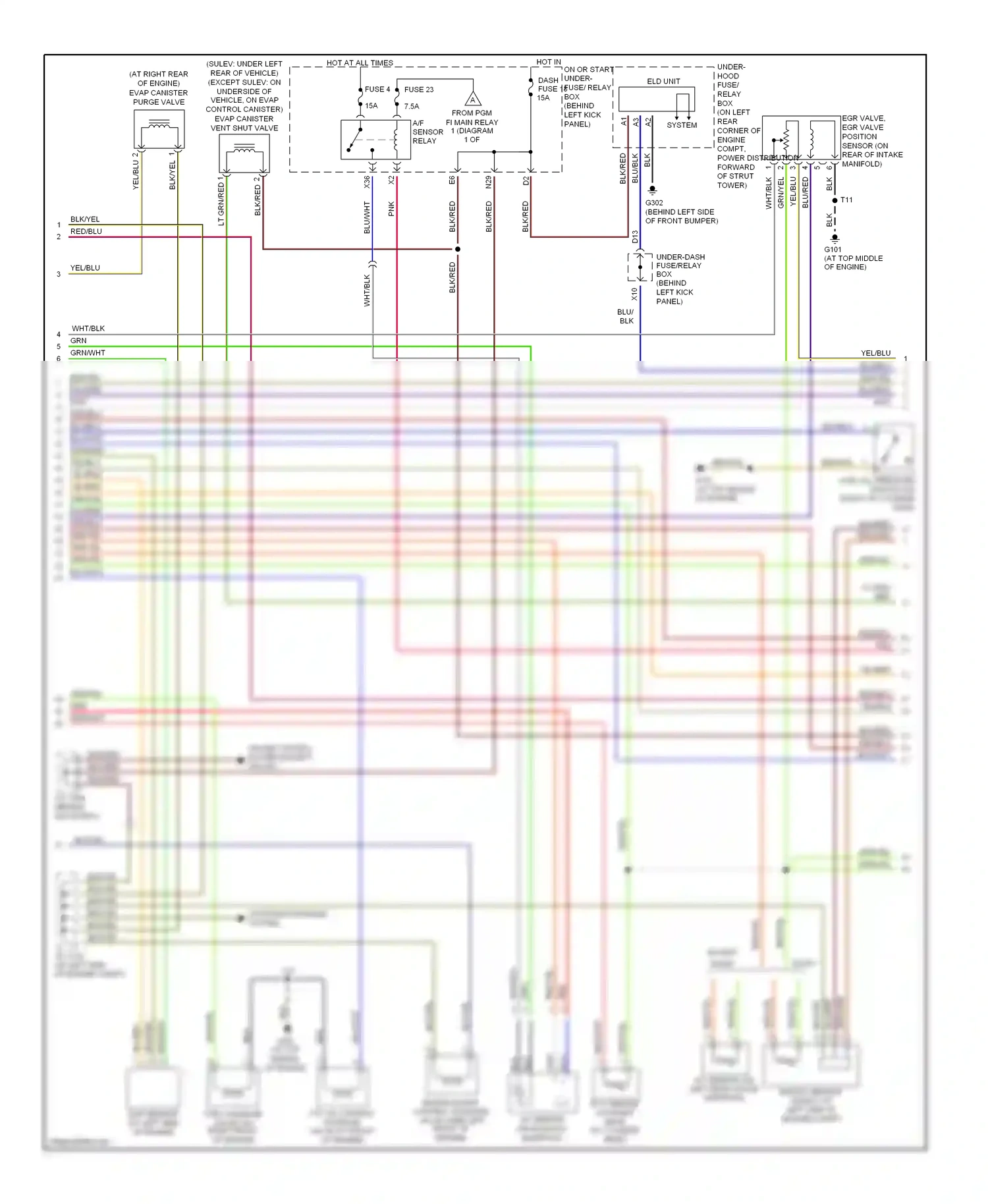 Wiring diagram engine mount control solenoid for Honda Accord VII (2002-2006) (1 of 1)