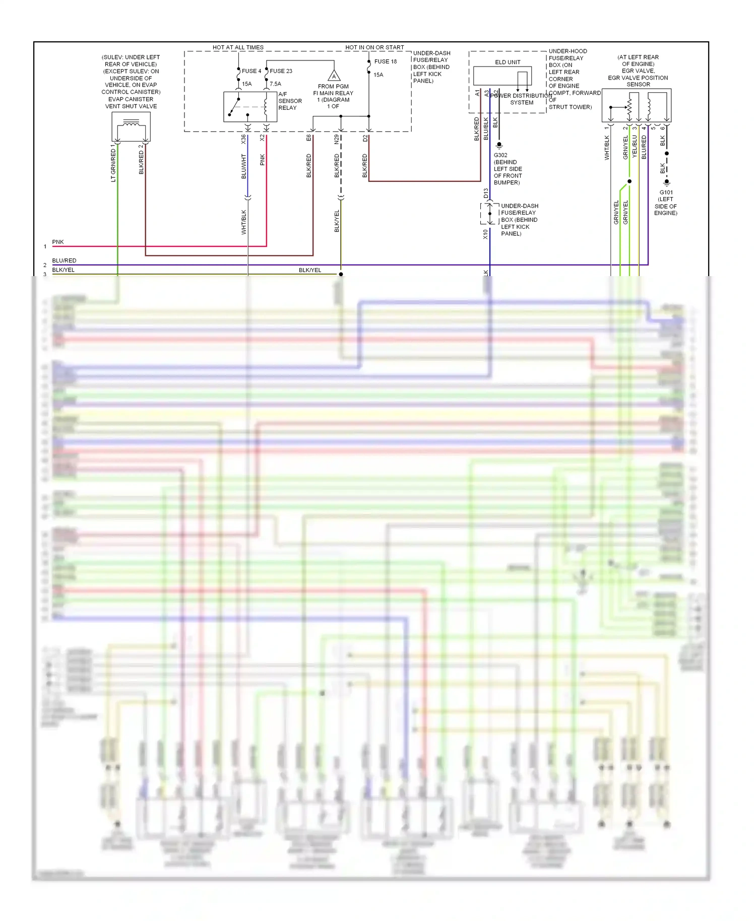 Wiring diagram front secondary for Honda Accord VII (2002-2006) (1 of 1)