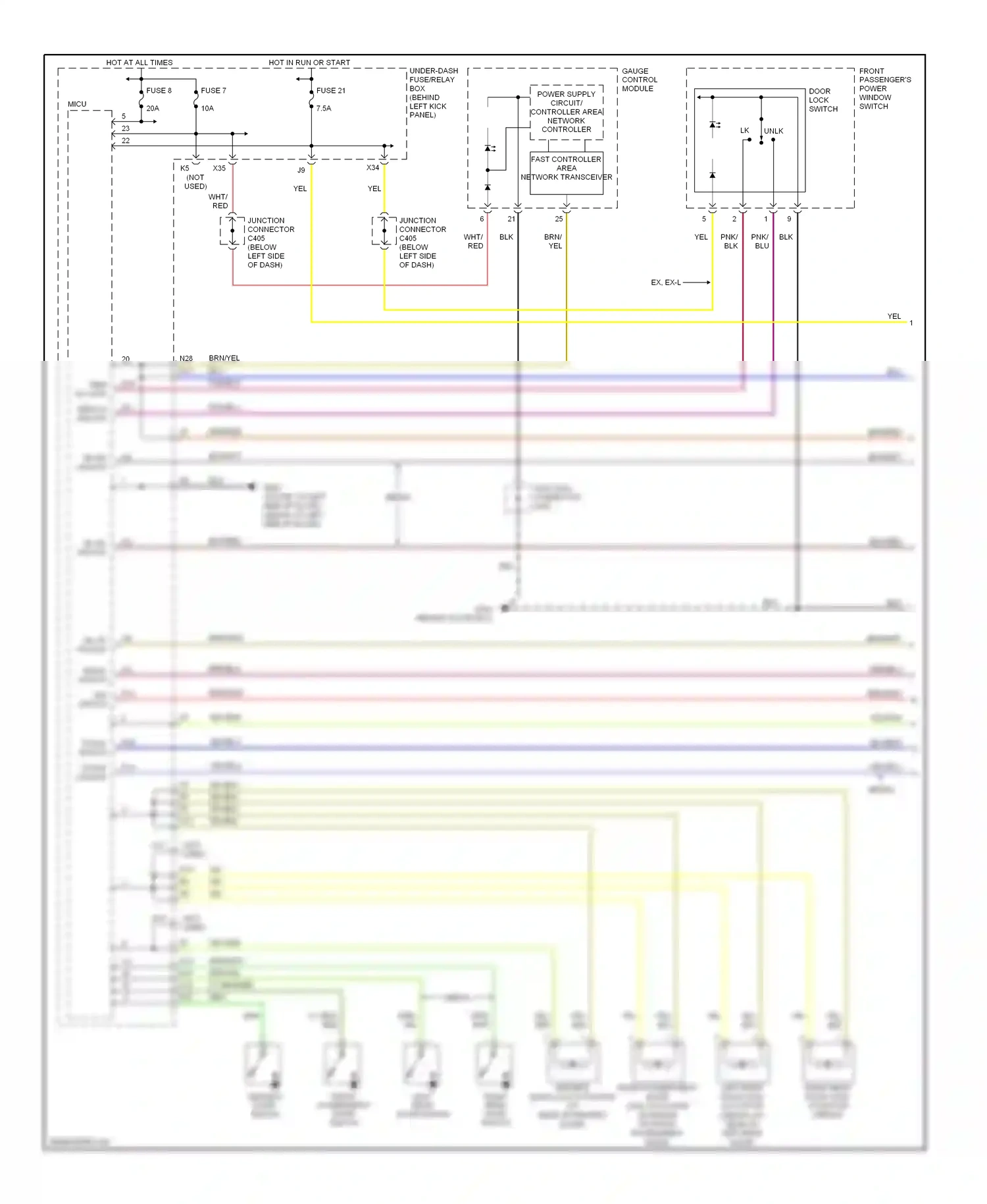Wiring diagram ign switch for Honda Accord VII (2002-2006) (1 of 2)