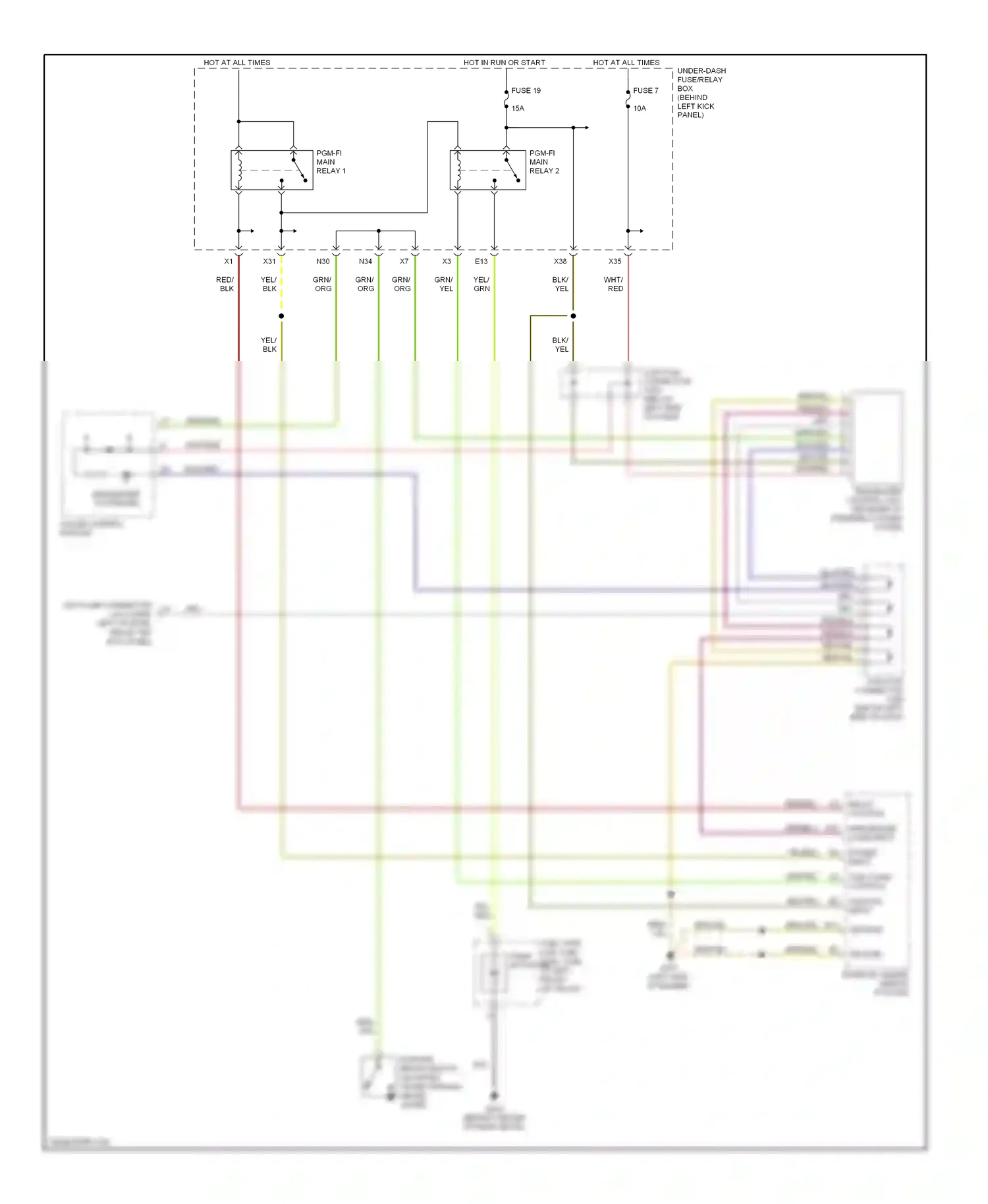 Wiring diagram immobilizer code input for Honda Accord VII (2002-2006) (2 of 2)