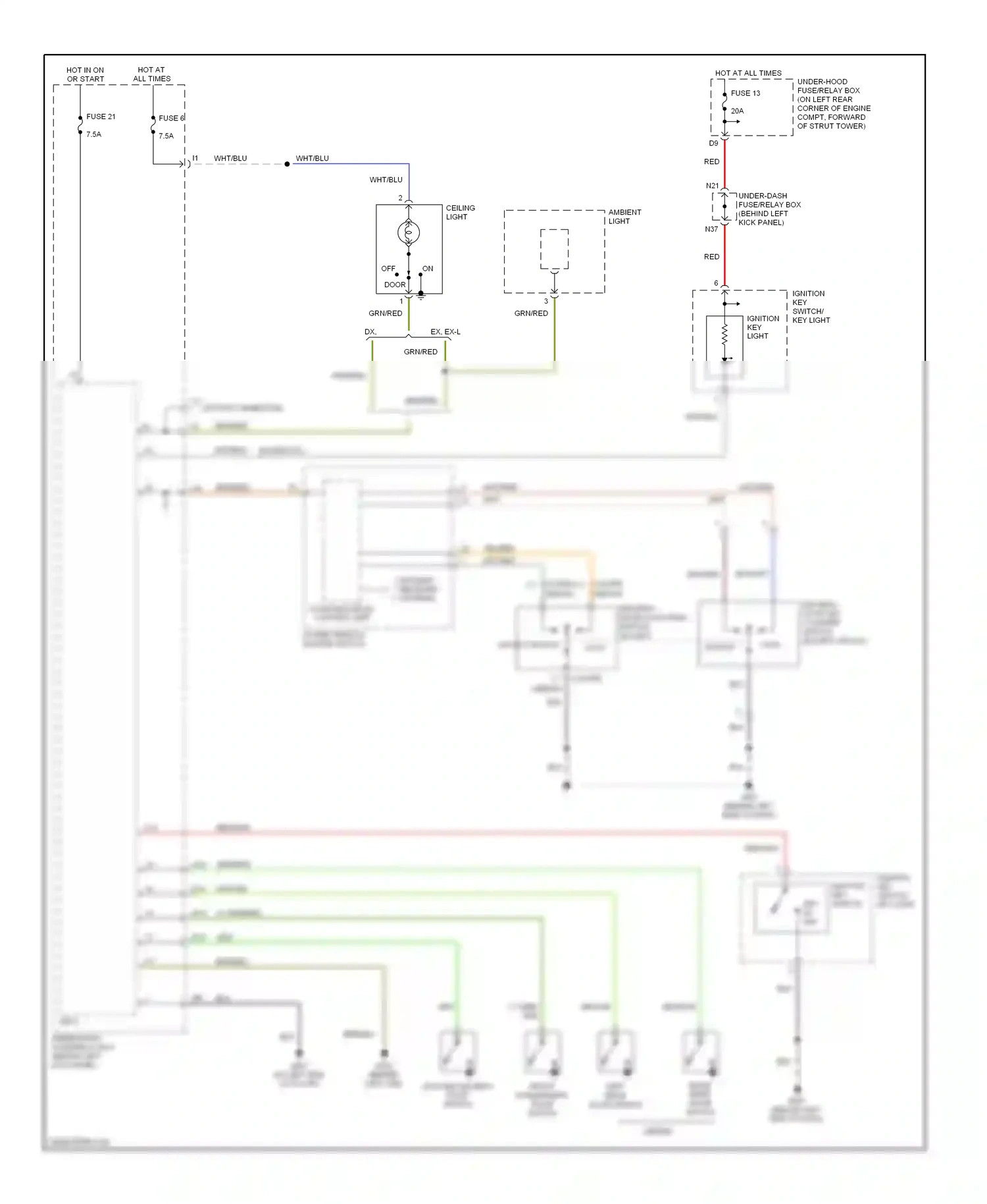 Wiring diagram lock unlock for Honda Accord VII (2002-2006) (1 of 1)