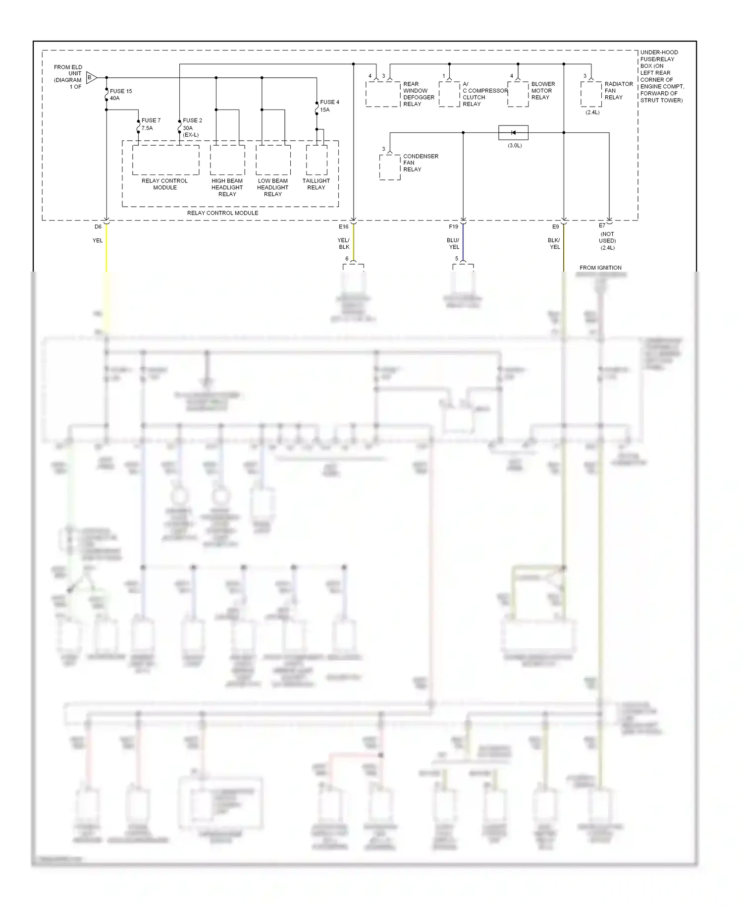 Wiring diagram recirculation control motor for Honda Accord VII (2002-2006) (1 of 1)