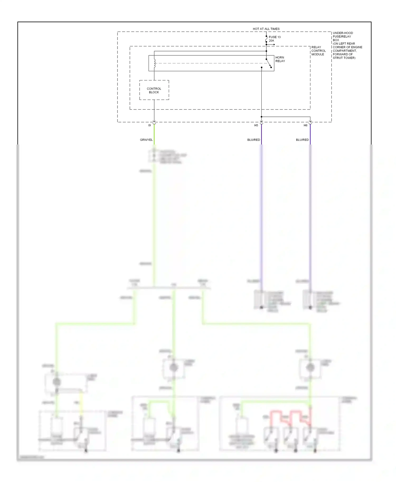 Wiring diagram relay control module for Honda Accord VII (2002-2006) (7 of 11)