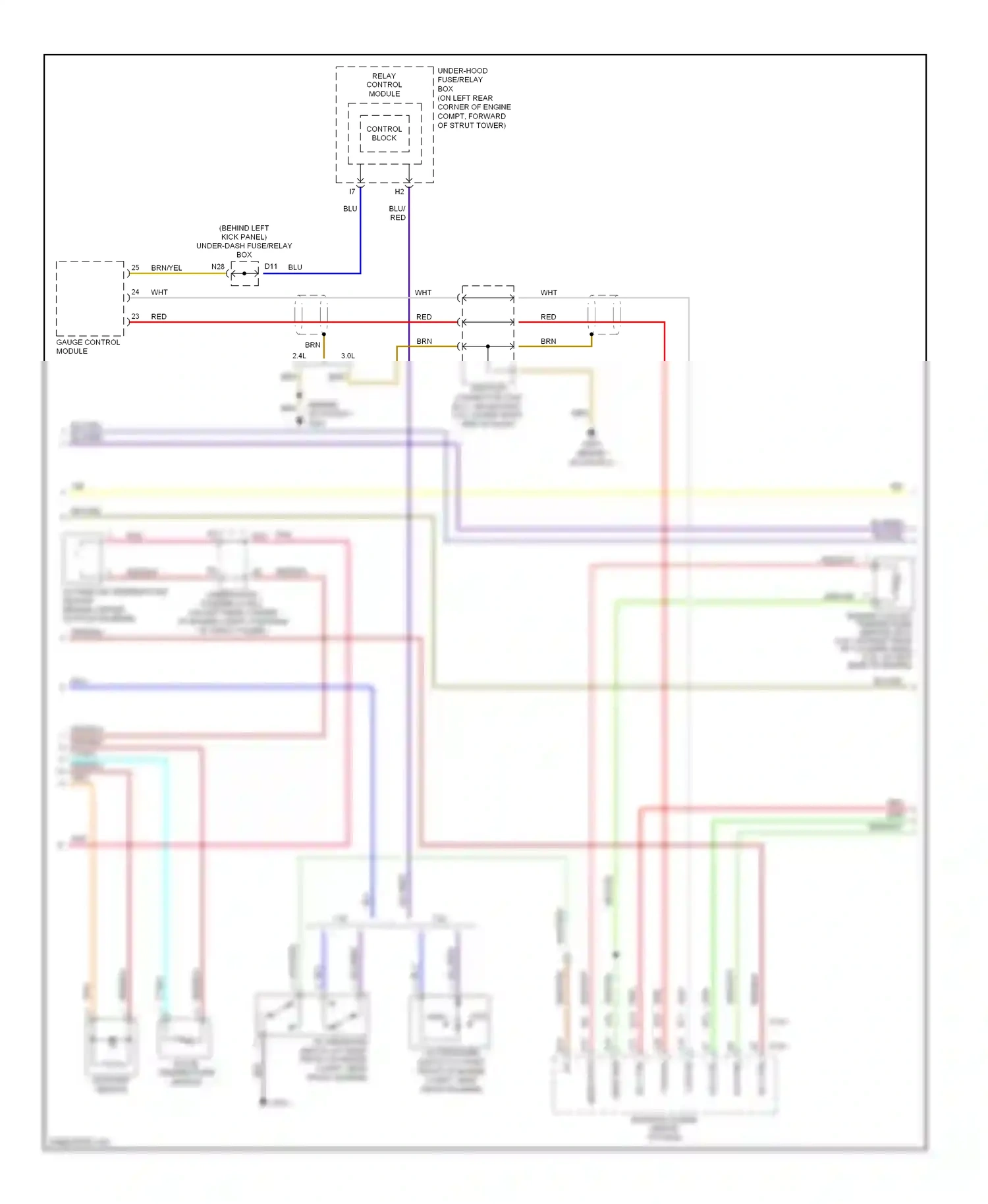 Wiring diagram rly ctrl for Honda Accord VII (2002-2006) (1 of 2)