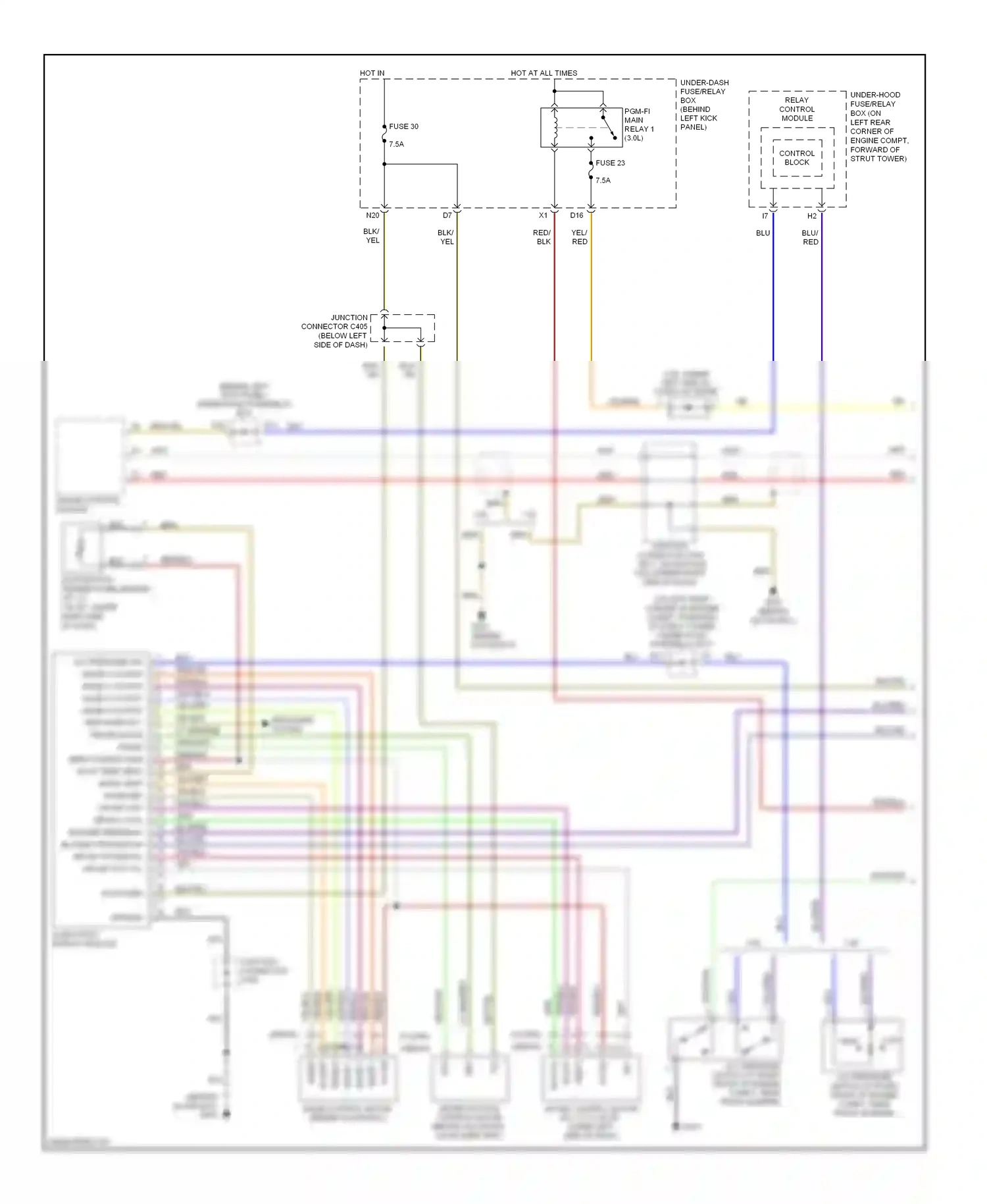 Wiring diagram s-com for Honda Accord VII (2002-2006) (2 of 2)