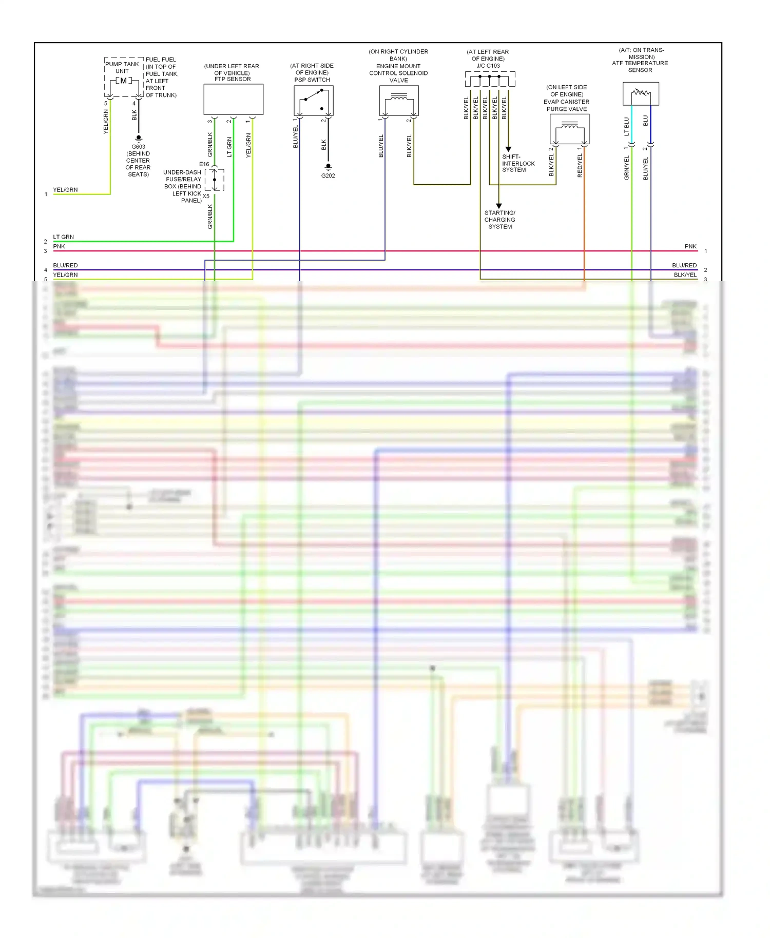 Wiring diagram shift interlock system for Honda Accord VII (2002-2006) (2 of 2)