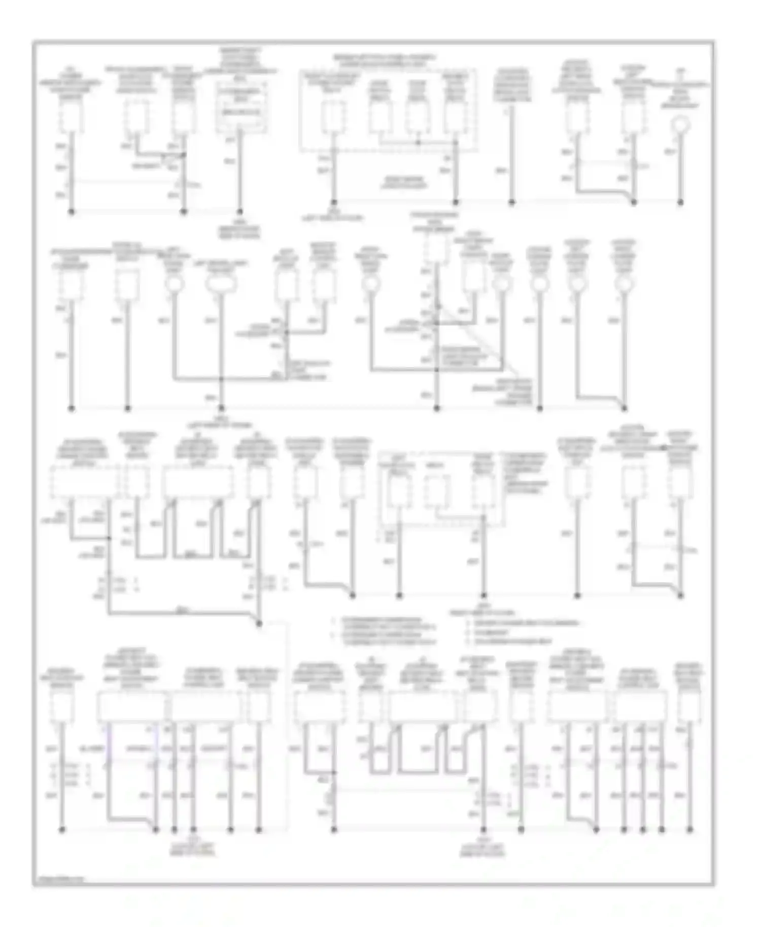 Accord Honda VIII facelift (2011-2013): Ground distribution circuit (4 of 5)