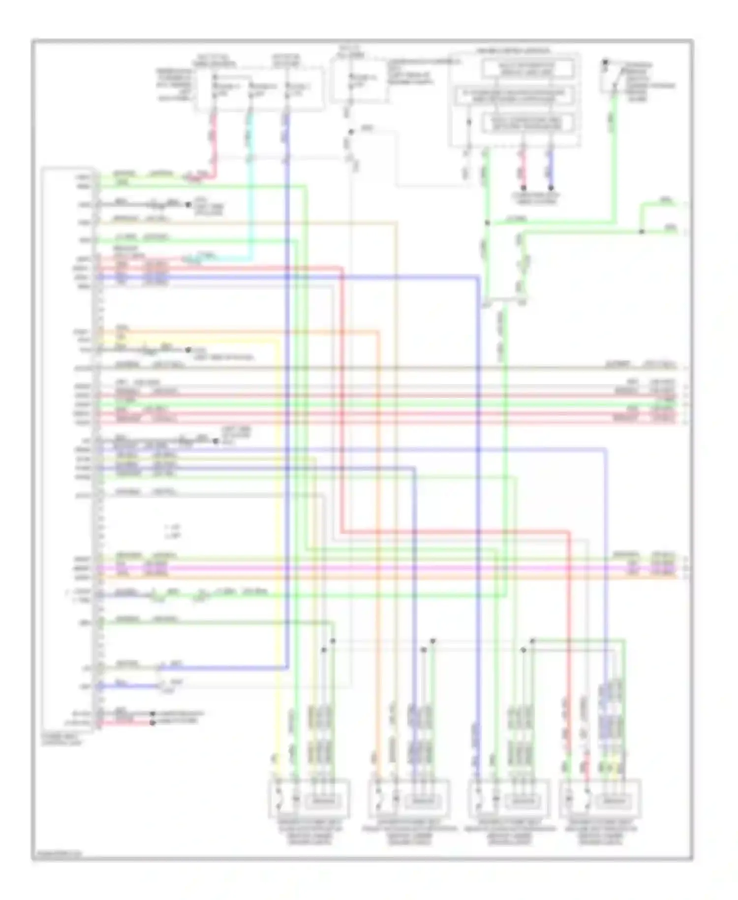 Accord Honda VIII facelift (2011-2013): Memory systems circuit (1 of 2)