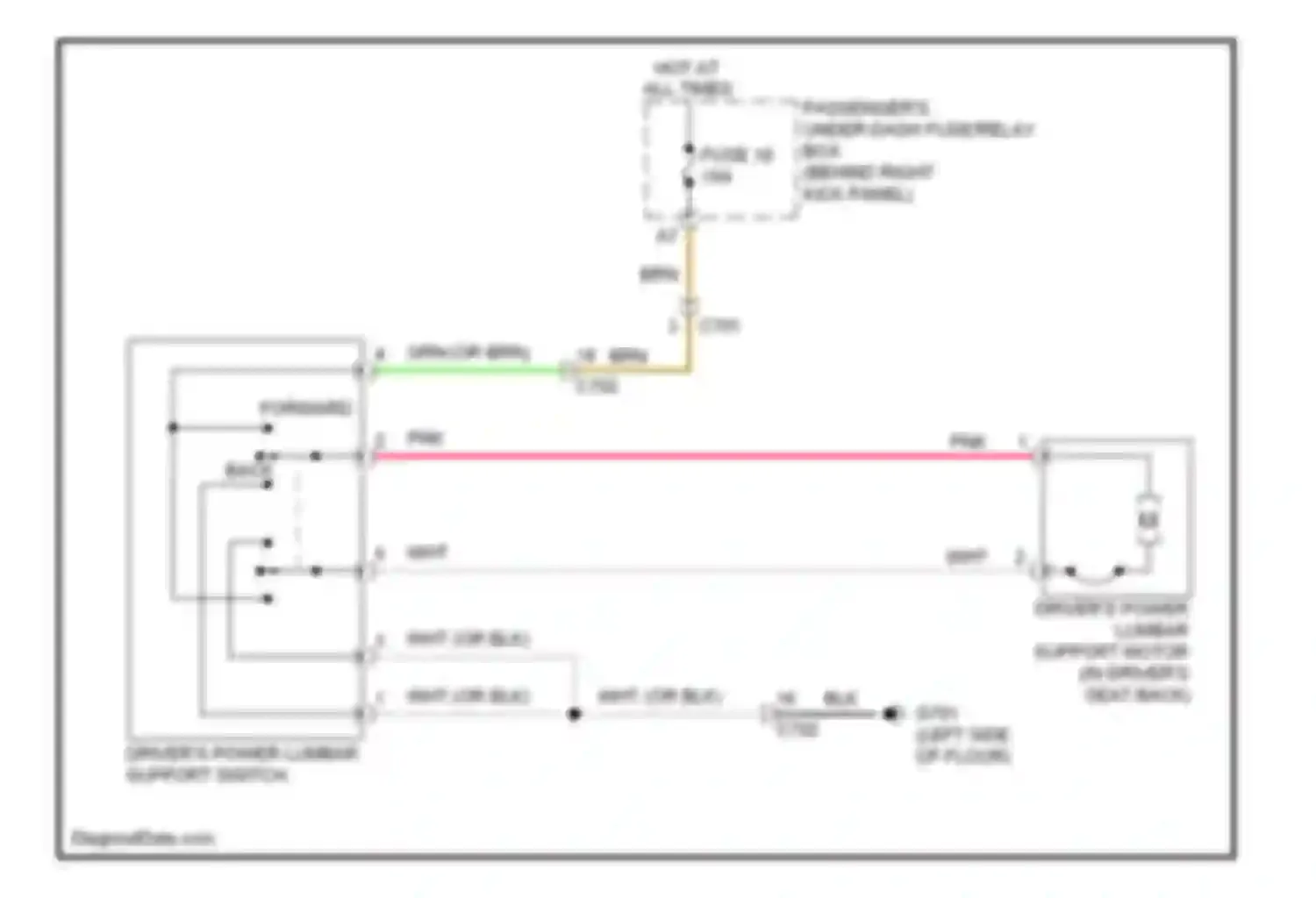 Accord Honda VIII facelift (2011-2013): Driver"s lumbar circuit