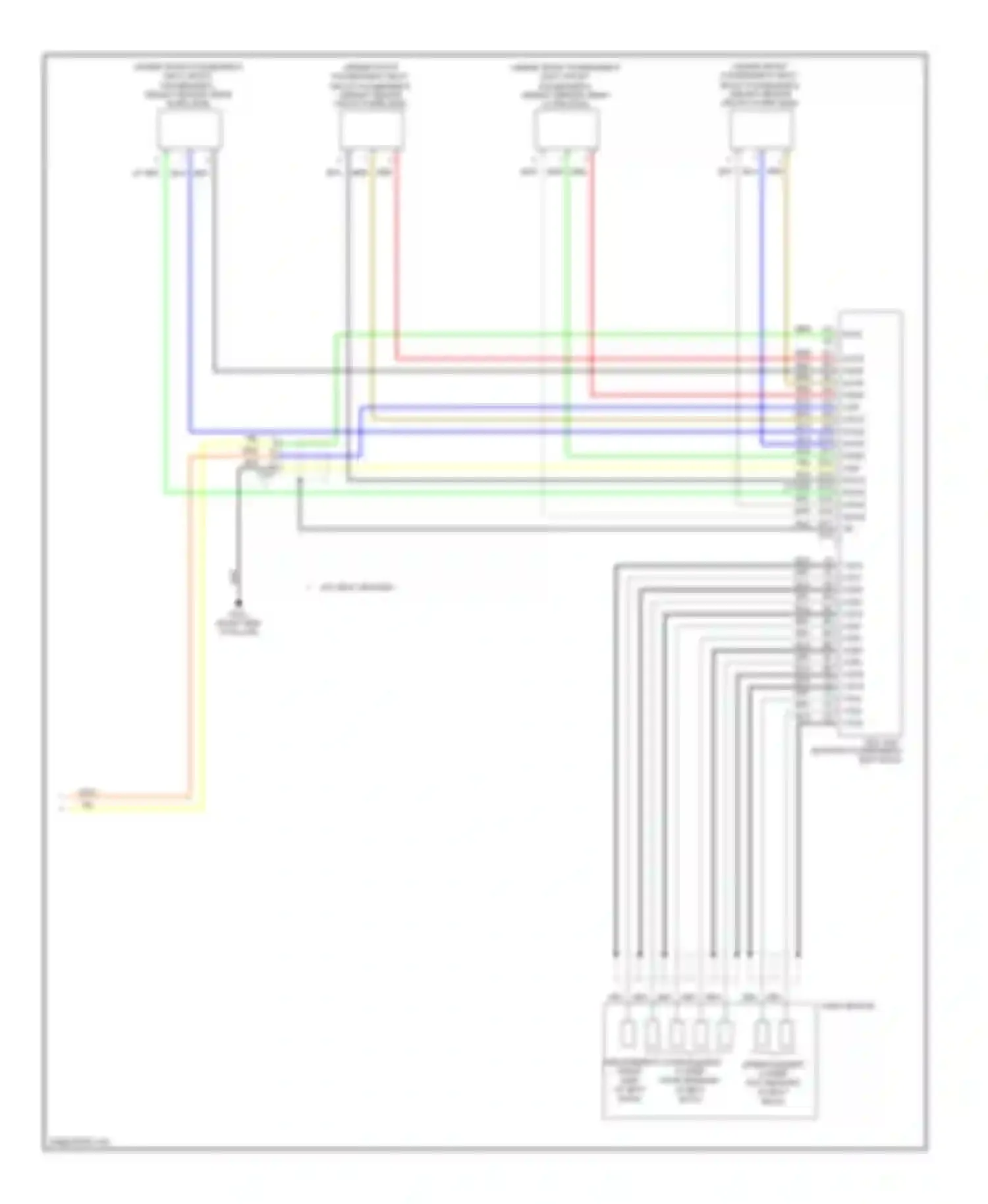 Accord Honda VIII facelift (2011-2013): Supplemental restraints circuit, 4 door (3 of 3)