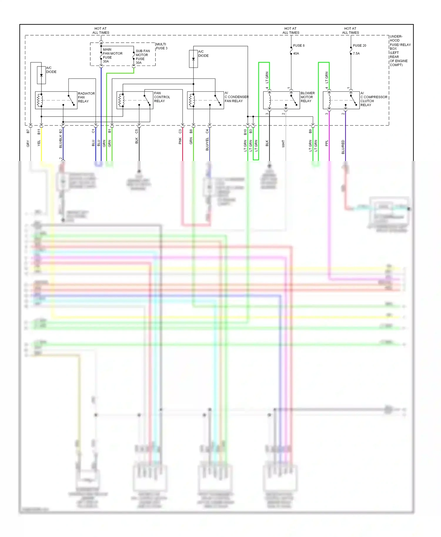Wiring diagram a/c diode a for Honda Accord VIII facelift (2011-2013) (5 of 11)