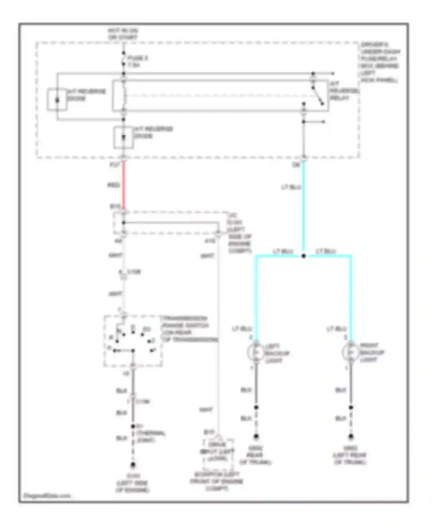 Wiring diagram a/t reverse diode b for Honda Accord VIII facelift (2011-2013) (1 of 4)