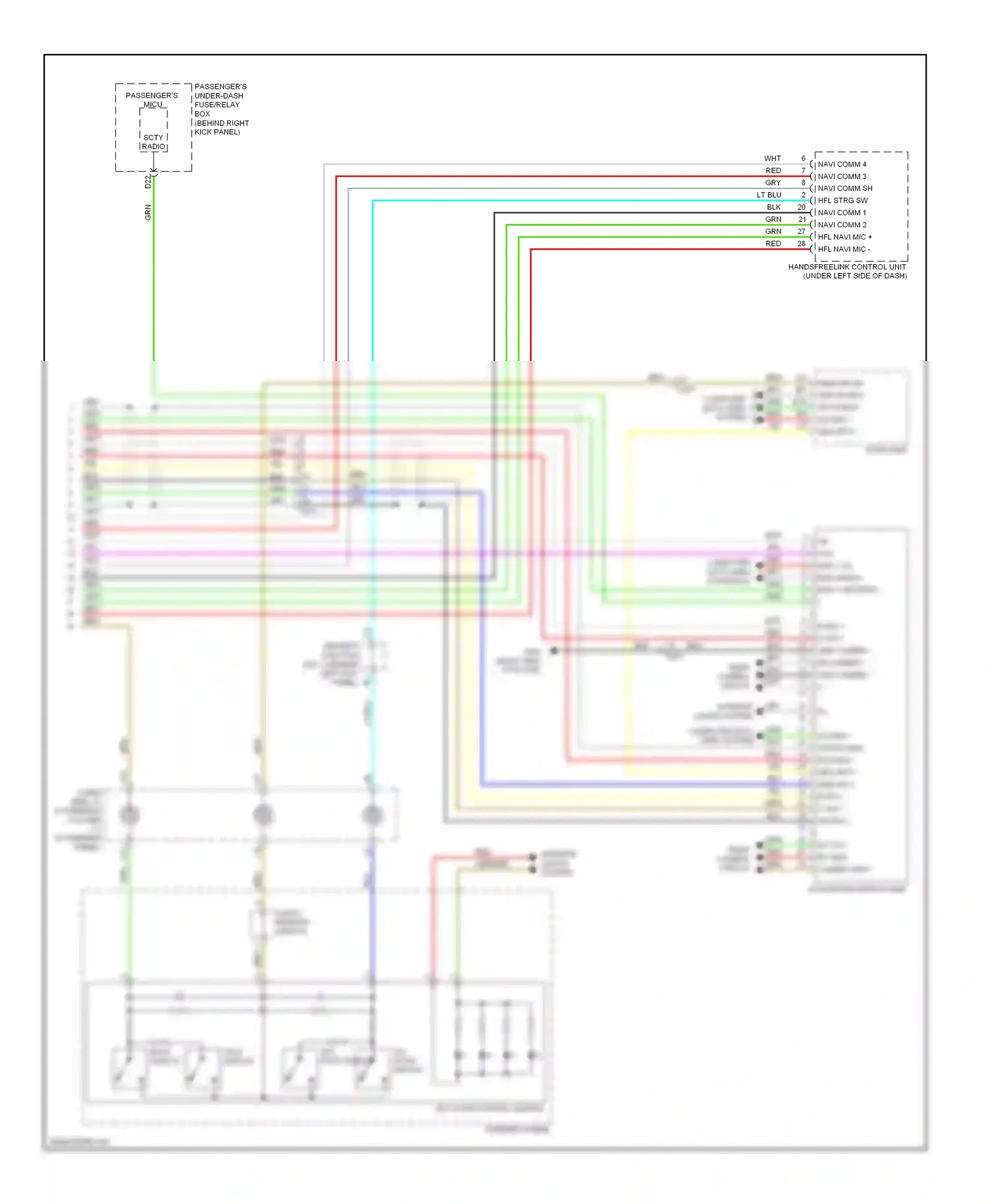 Wiring diagram back switch for Honda Accord VIII facelift (2011-2013) (2 of 2)