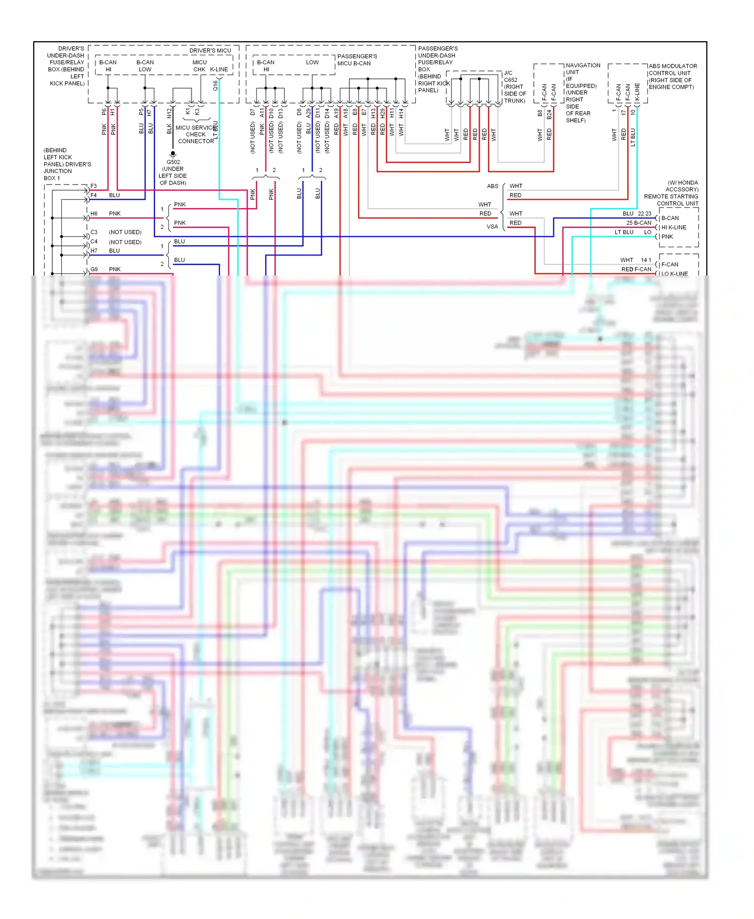 Wiring diagram climate control unit for Honda Accord VIII facelift (2011-2013) (7 of 18)