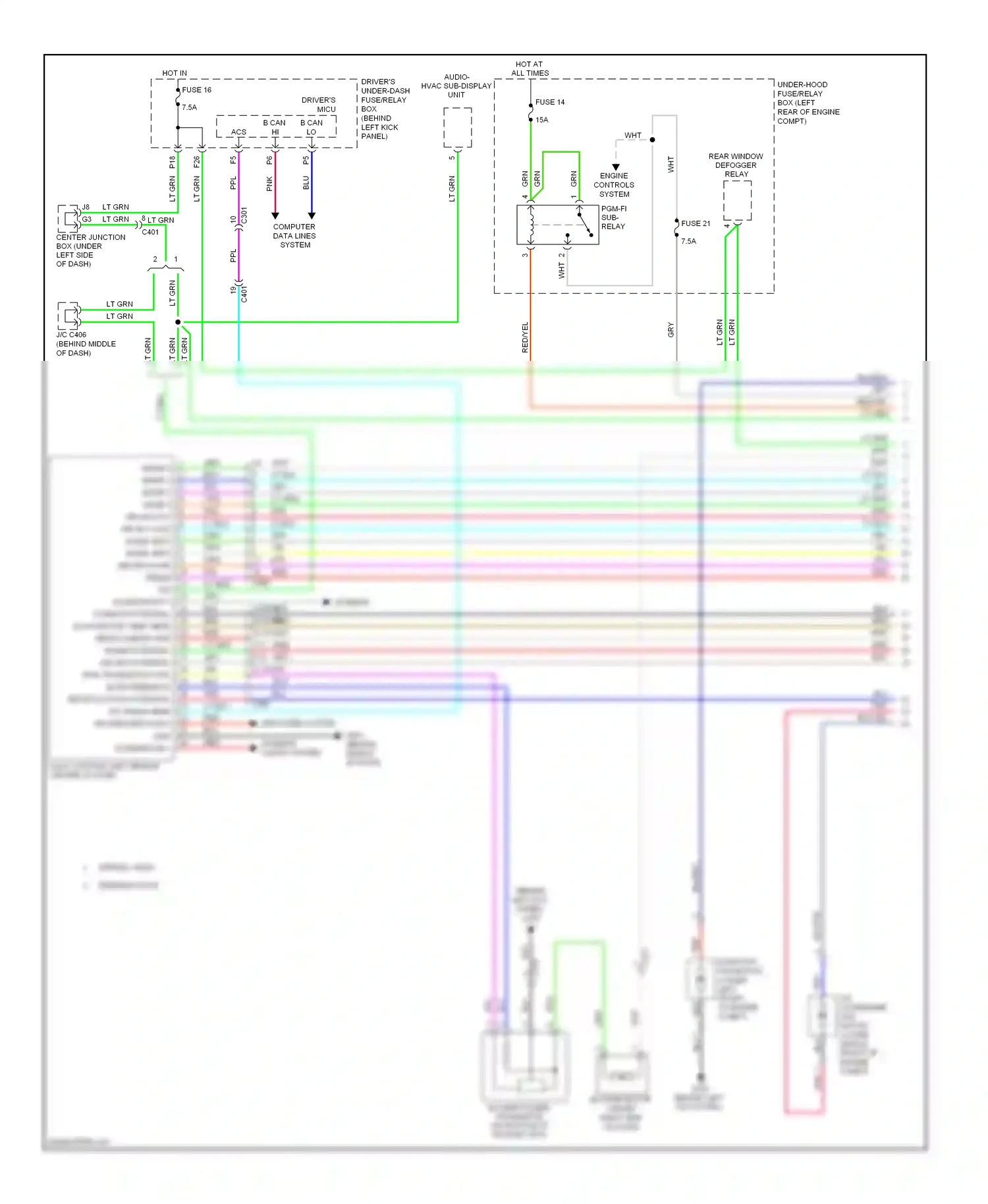 Wiring diagram common potential for Honda Accord VIII facelift (2011-2013) (10 of 10)