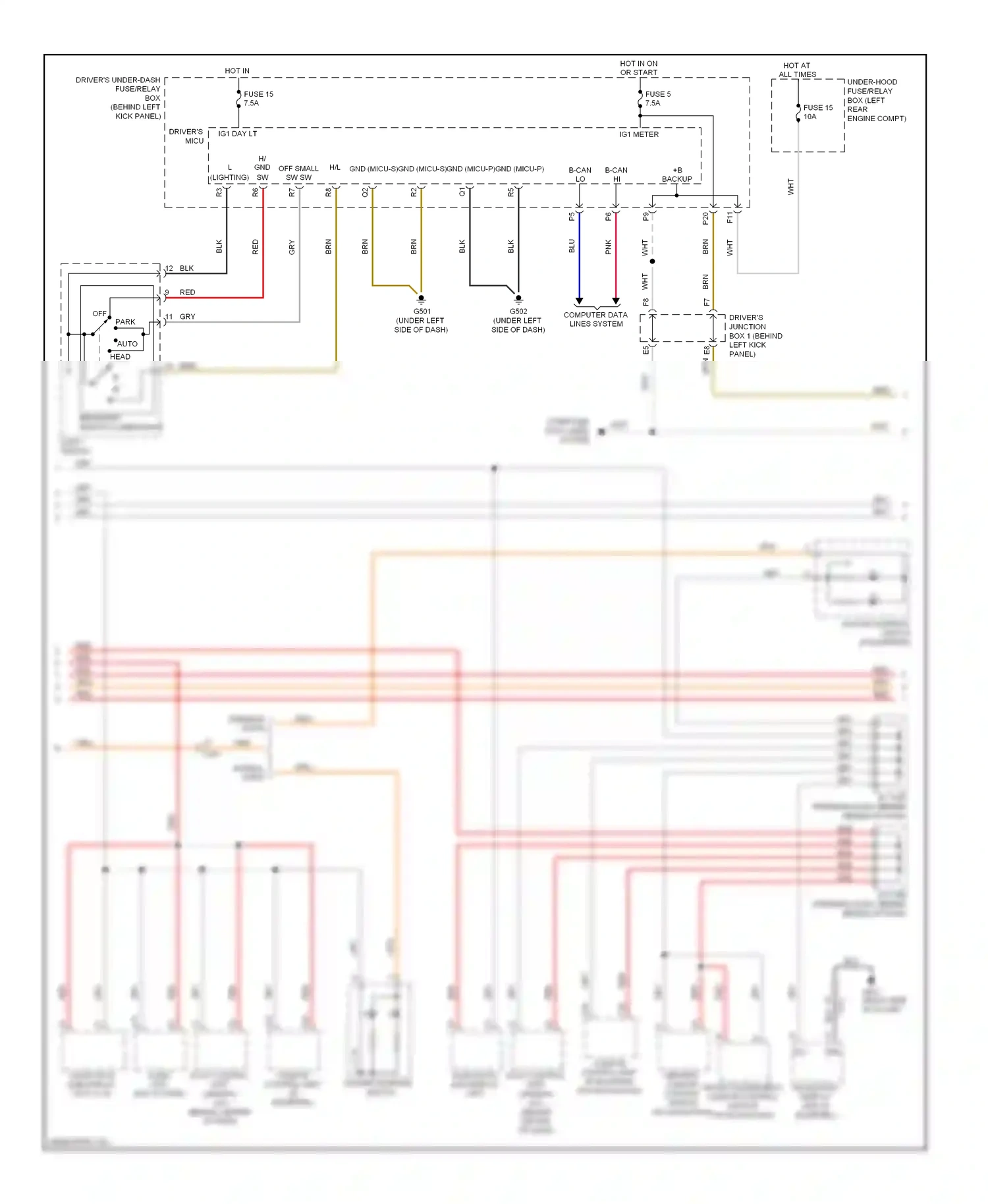 Wiring diagram driver's climate control switch for Honda Accord VIII facelift (2011-2013) (8 of 10)