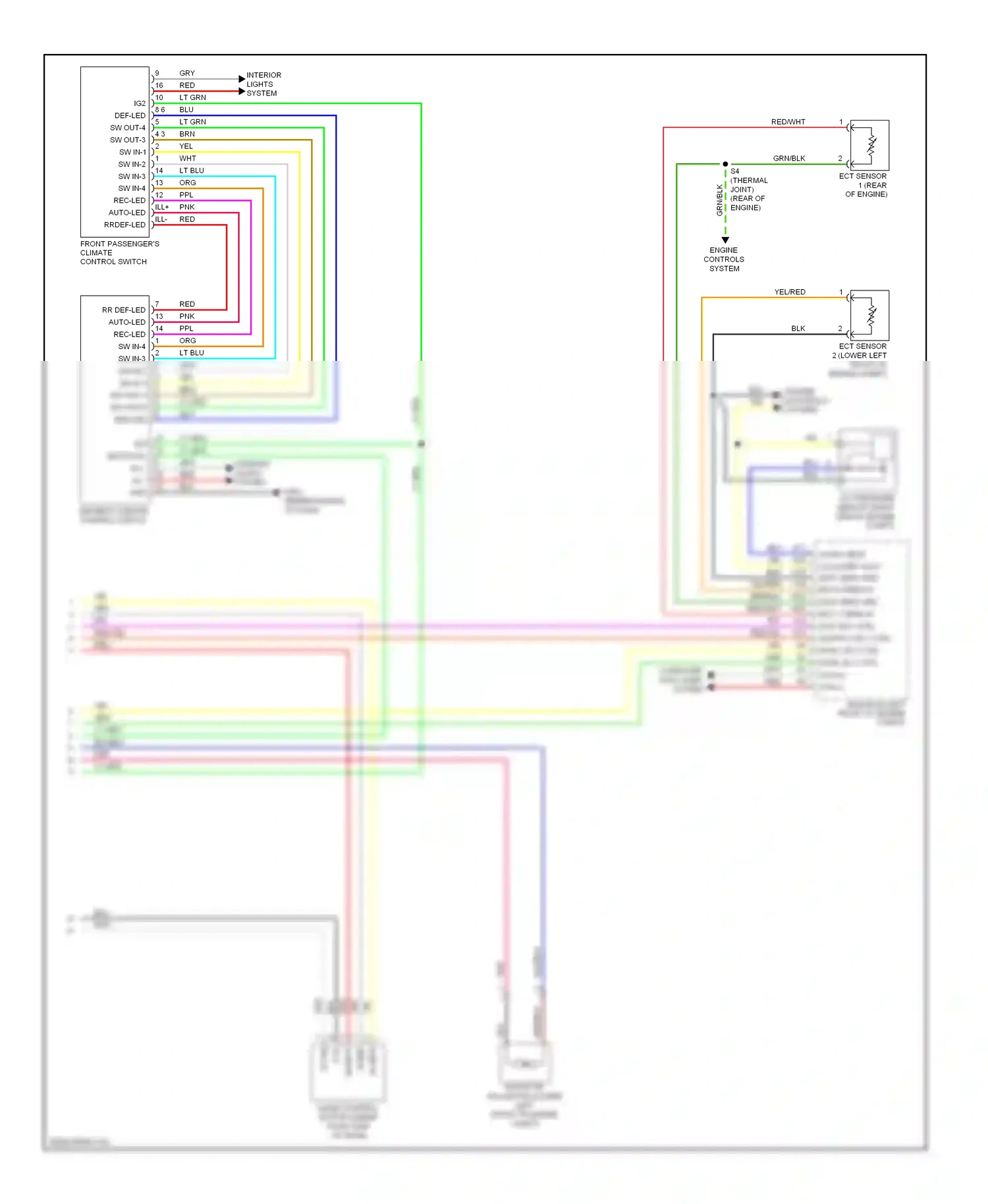 Wiring diagram driver's climate control switch for Honda Accord VIII facelift (2011-2013) (1 of 10)
