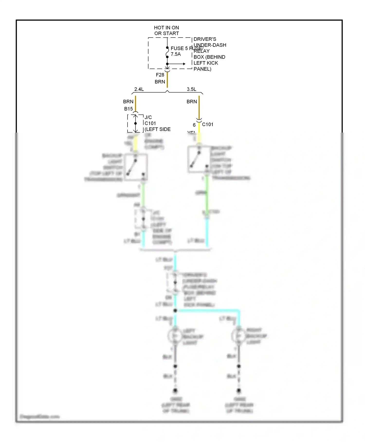 Wiring diagram driver's under-dash for Honda Accord VIII facelift (2011-2013) (1 of 5)
