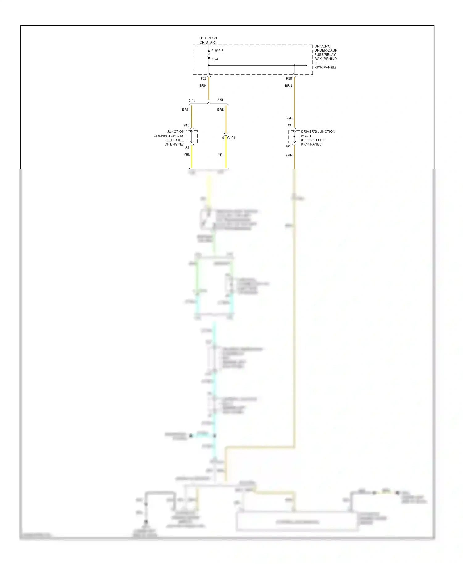 Wiring diagram driver's under-dash for Honda Accord VIII facelift (2011-2013) (3 of 5)