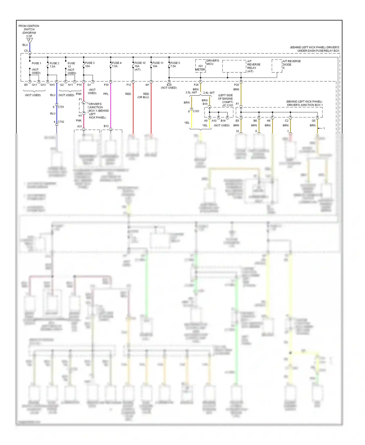 Wiring diagram electrical compass unit for Honda Accord VIII facelift (2011-2013) (3 of 3)