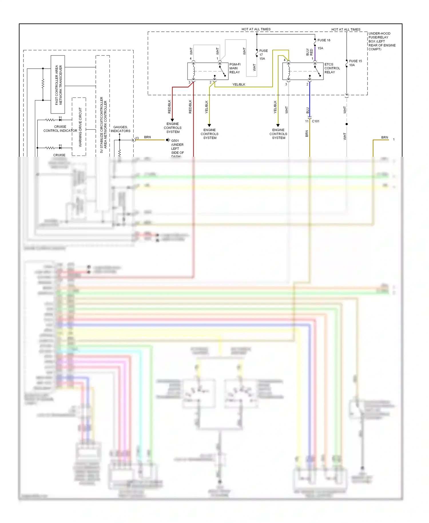 Wiring diagram etcs control for Honda Accord VIII facelift (2011-2013) (1 of 1)