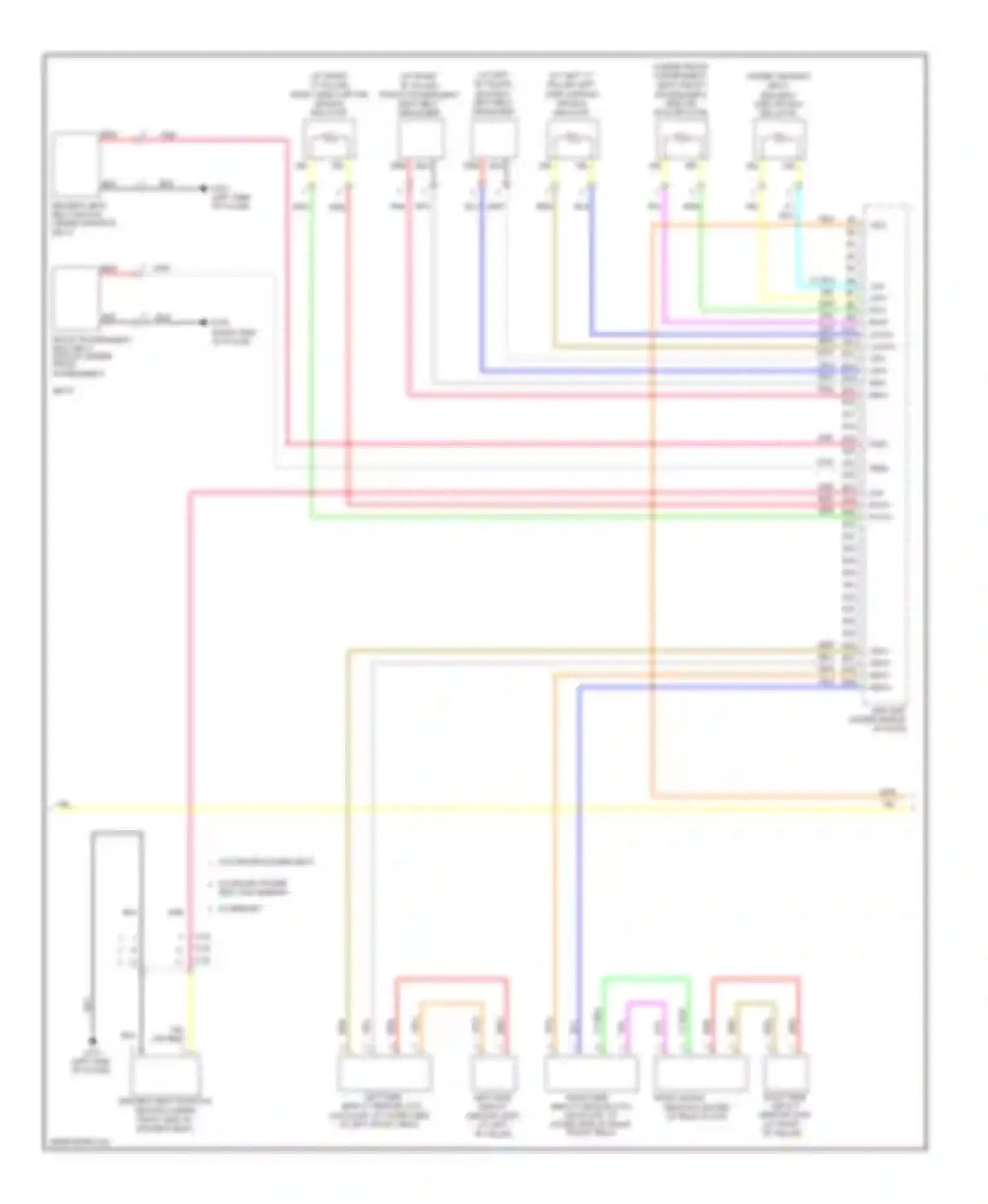 Wiring diagram front passenger's seat belt switch (under front passenger's for Honda Accord VIII facelift (2011-2013) (1 of 2)