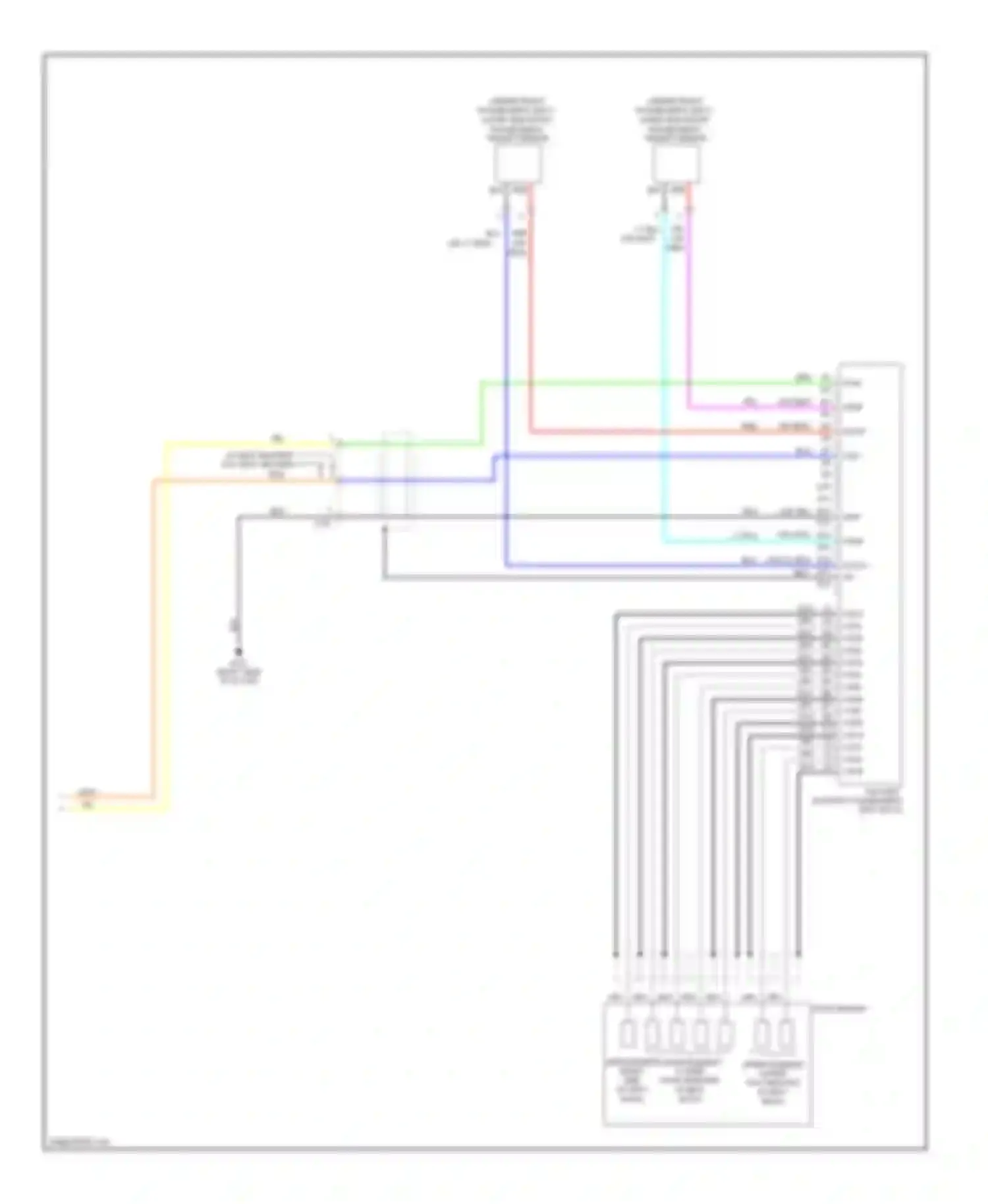 Wiring diagram inner side front passenger's weight sensor for Honda Accord VIII facelift (2011-2013) (1 of 1)