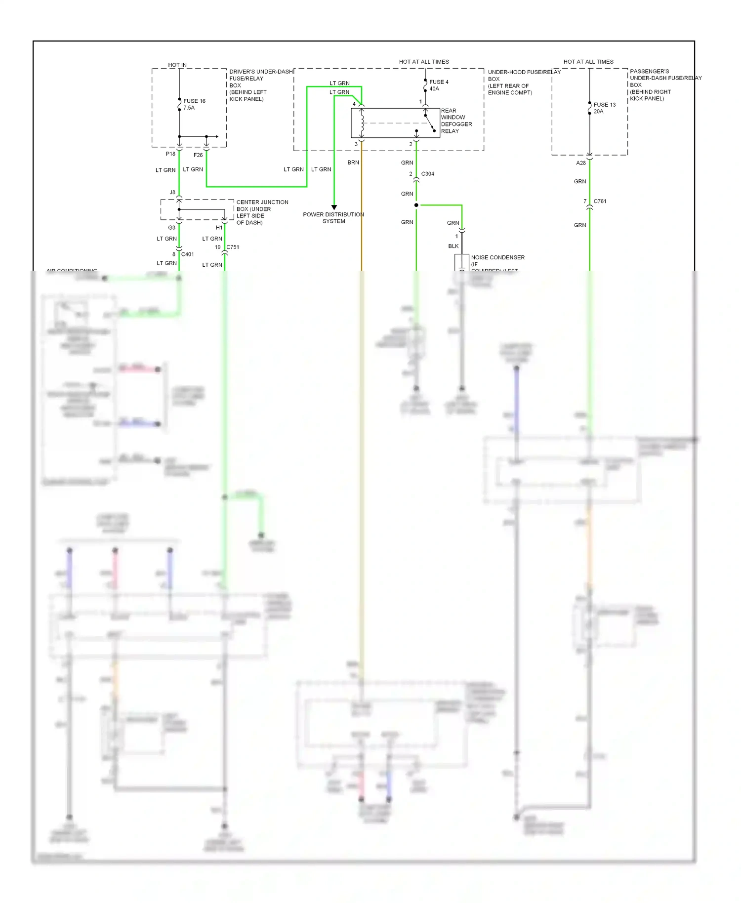Wiring diagram kick panel) for Honda Accord VIII facelift (2011-2013) (5 of 8)